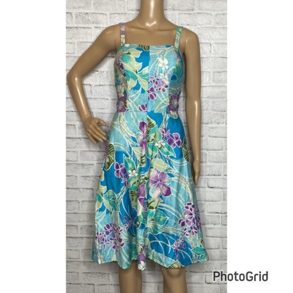 Paradise Hawaii vintage 50s pinup style Hawaiian sundress xs