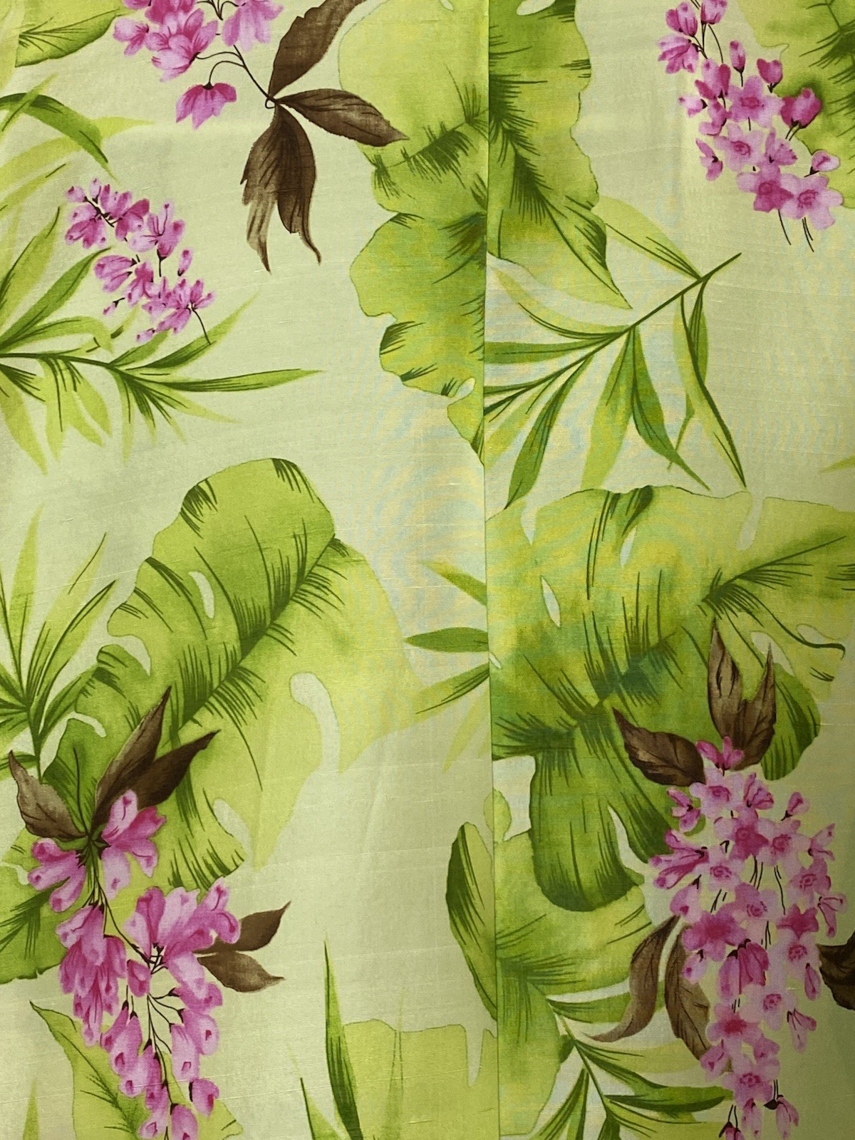 Vintage Harve Benard Womens Tropical Floral 100% Silk Shirt Dress 6 Watercolor
