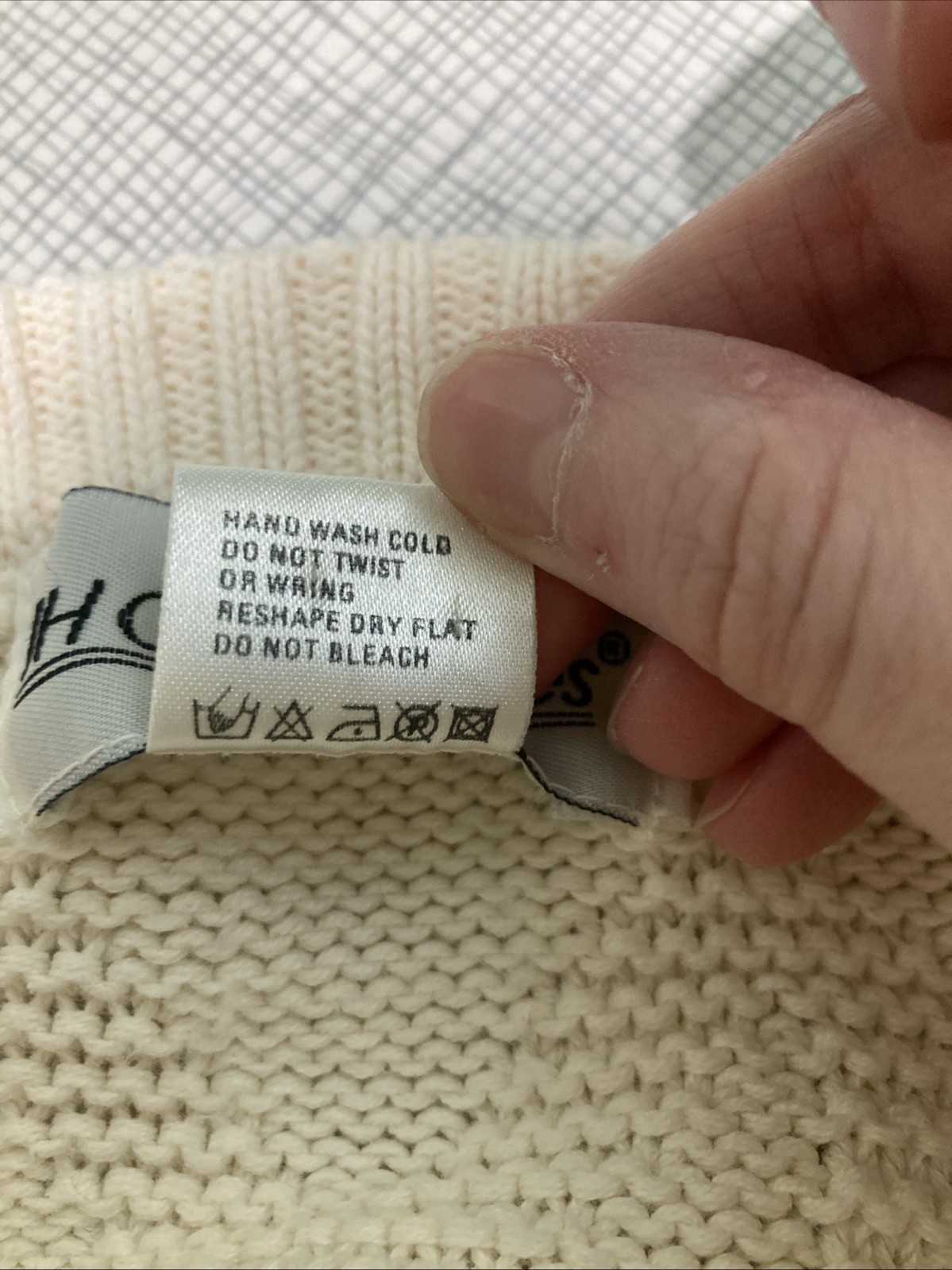 Vtg 80s 90s JH Collectibles Cream Textured Knit Crewneck Sweater Fisherman M