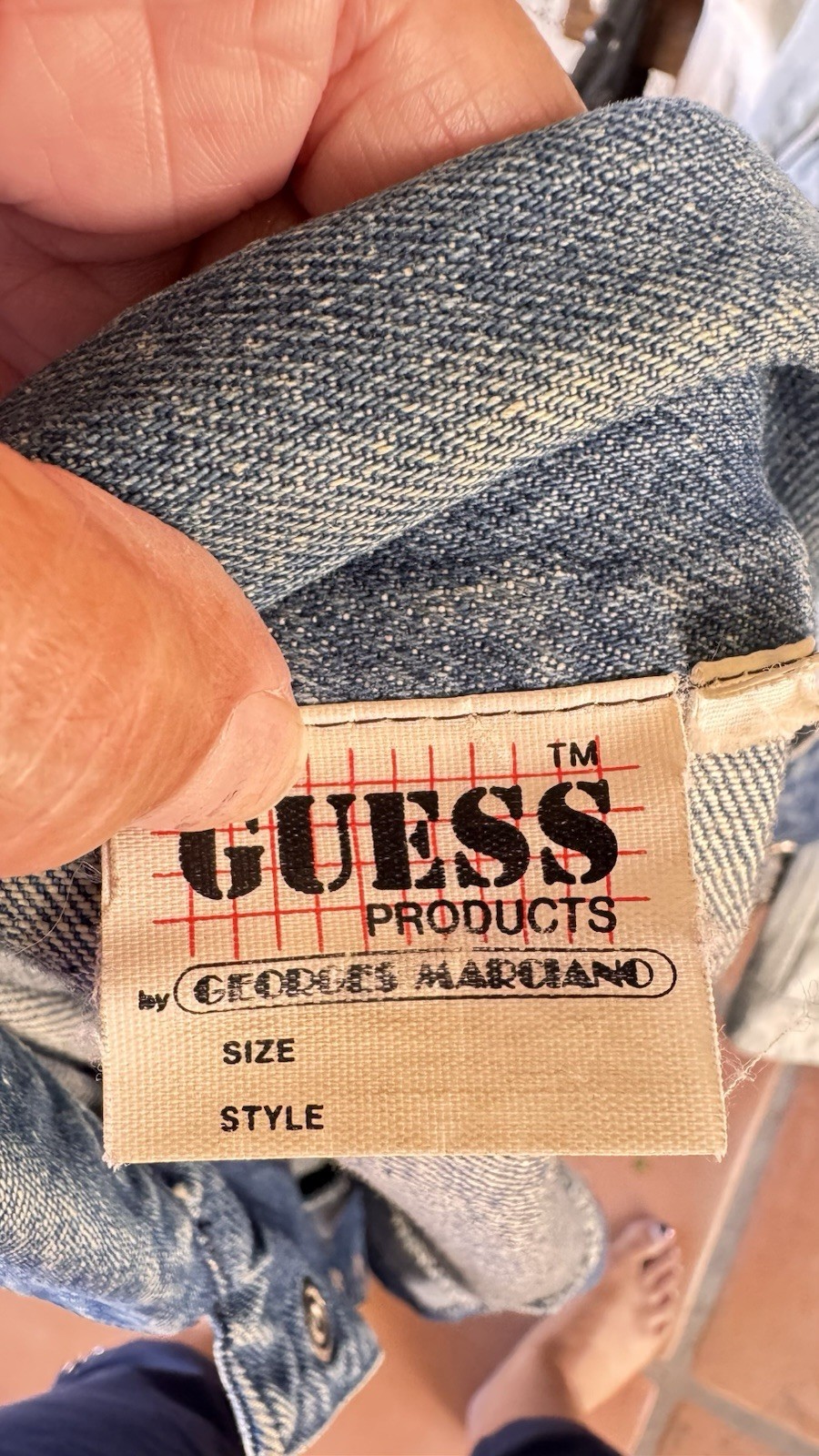 RARE Georges Marciano Guess 80’s 90’s Denim Jacket Blue Size S Vintage NICE