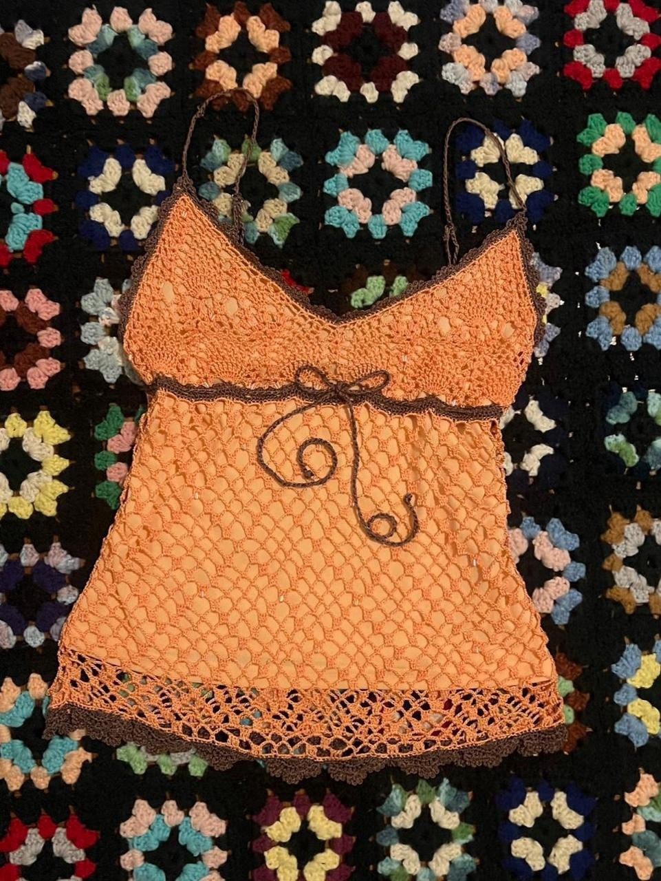 Vintage late 90s early 00s European crochet top