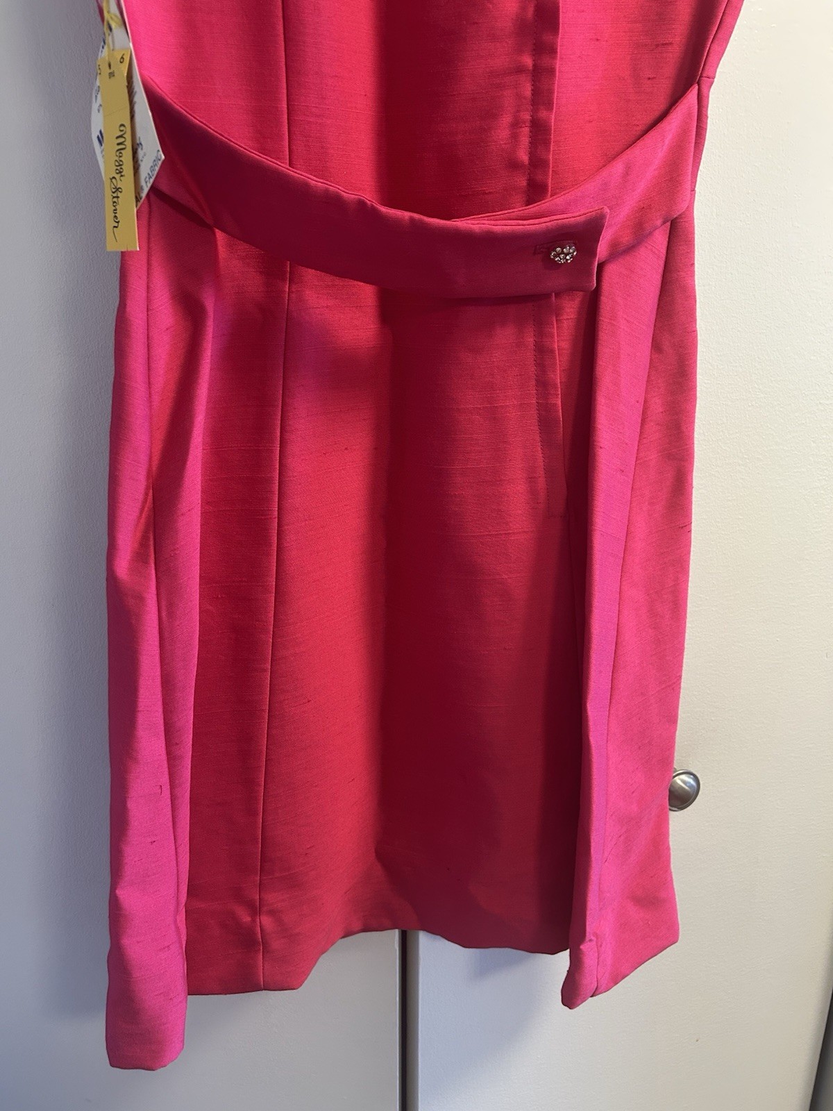 Vintage 1950s Maggi Stover Hot Pink Mod Sheath Dress Style 4129 NWT