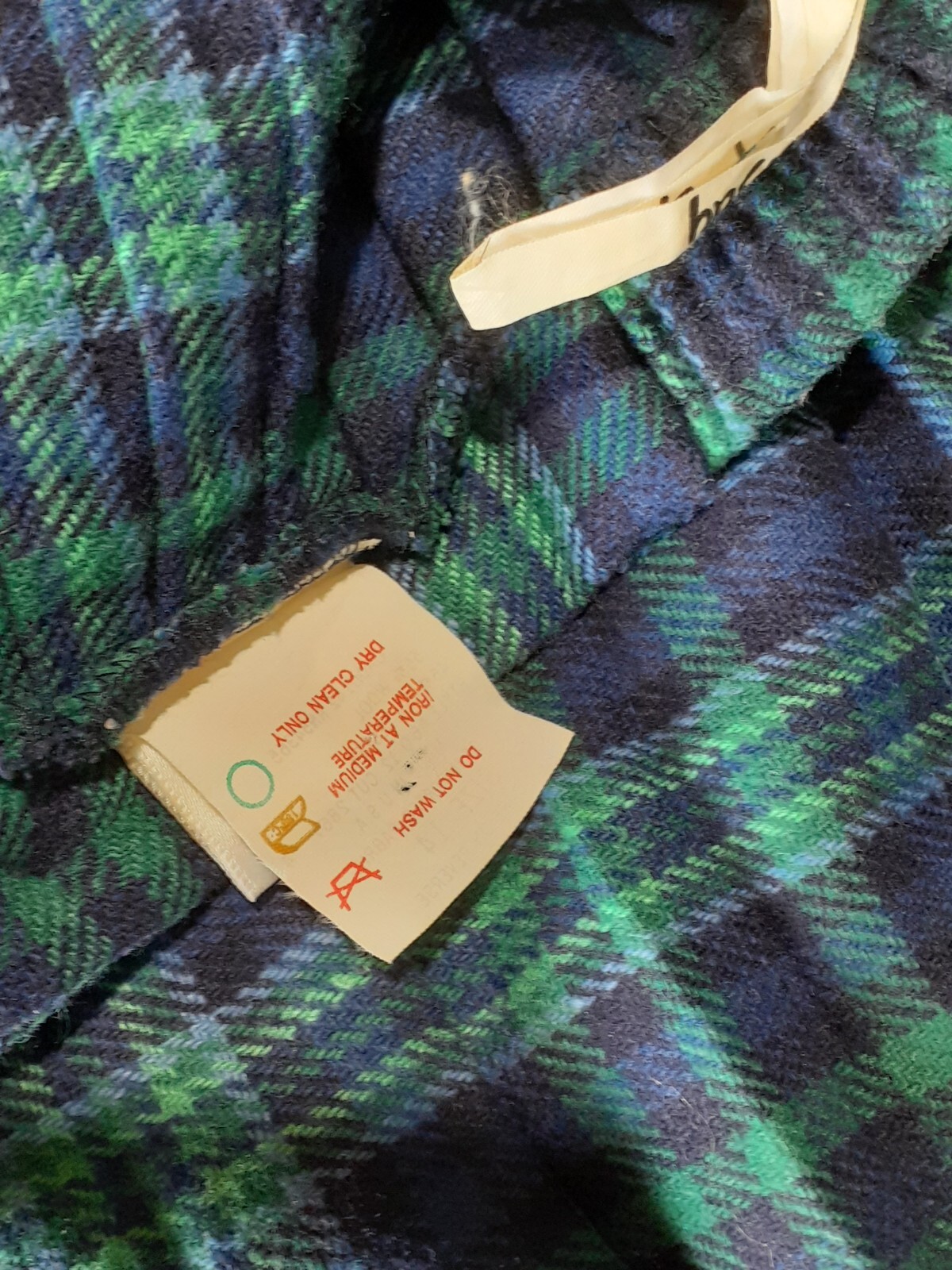 Vintage Tan Jay Women’s Pleated Skirt, Wool Blend Blue Green Plaid Sz 14, Kilt?