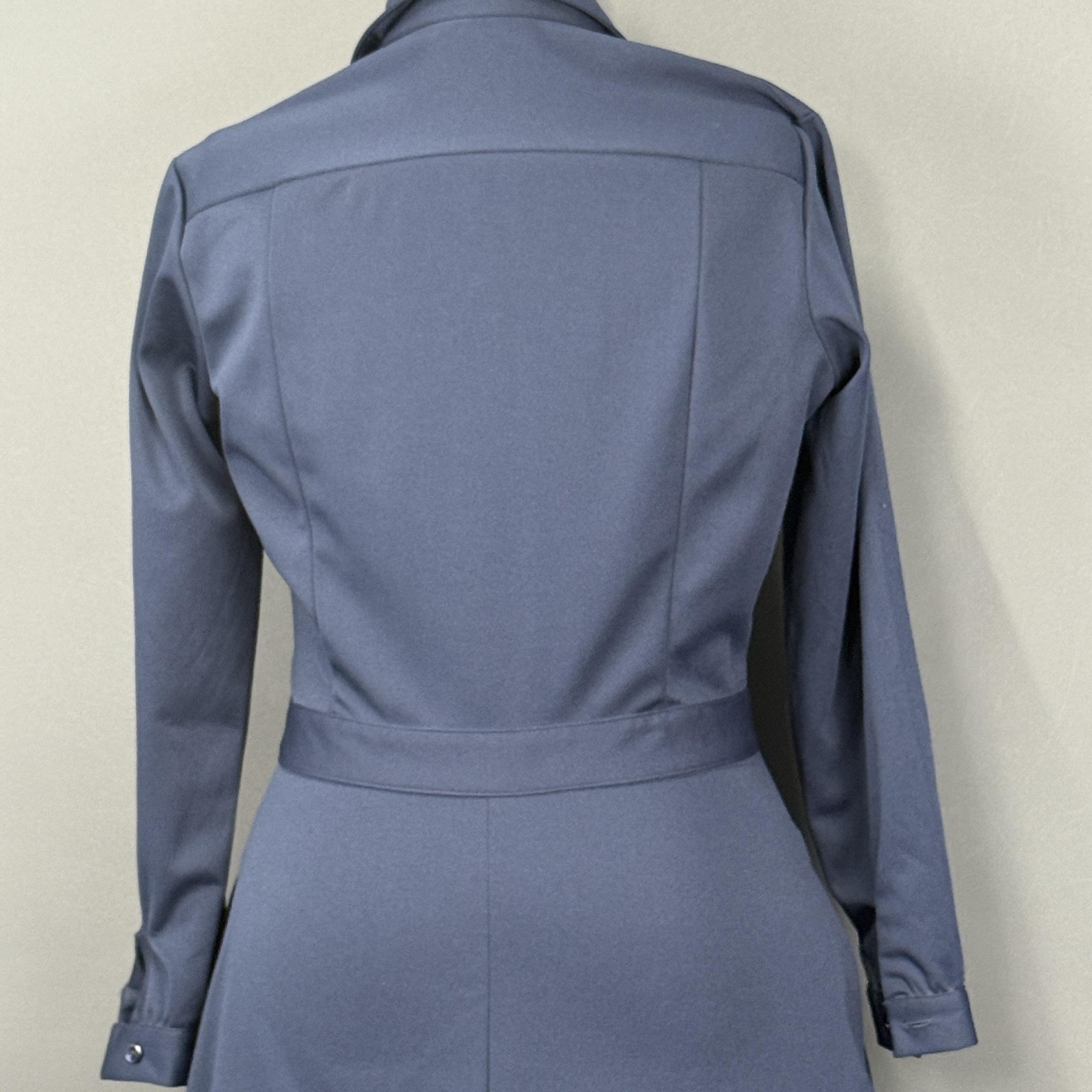 Vintage Tiara Dress Womens 16 Long Sleeve A Line Shirt Uniform 70s Polyester