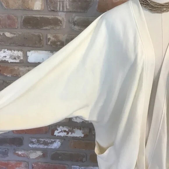 SLOPPY JOES Woman’s Vintage 80’s 90’s Cream Batwing Open Cardigan Reg Uni Size