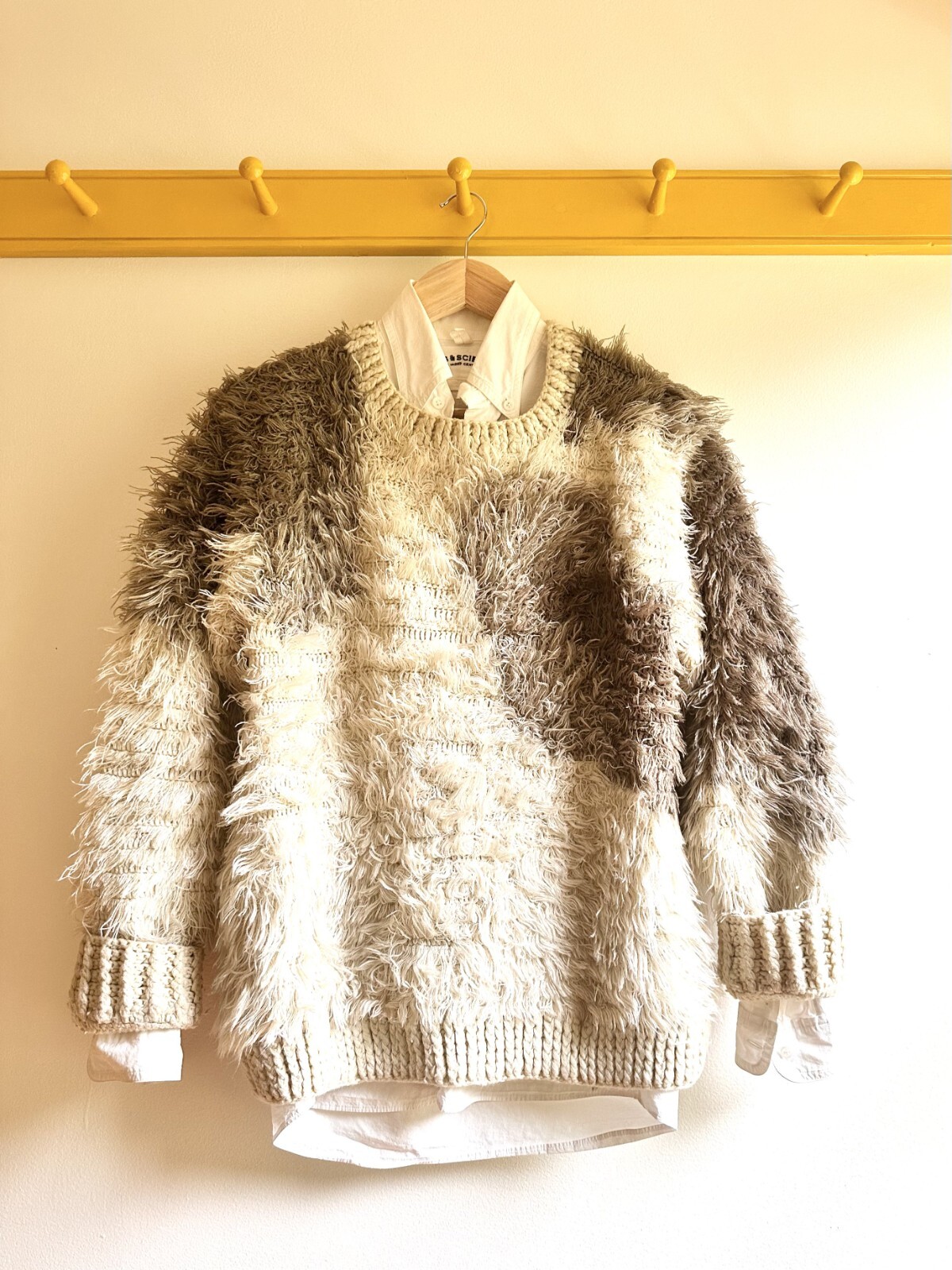 ISSEY MIYAKE All Style Co. Ltd vintage 70s 80s archival fuzzy fur knit sweater