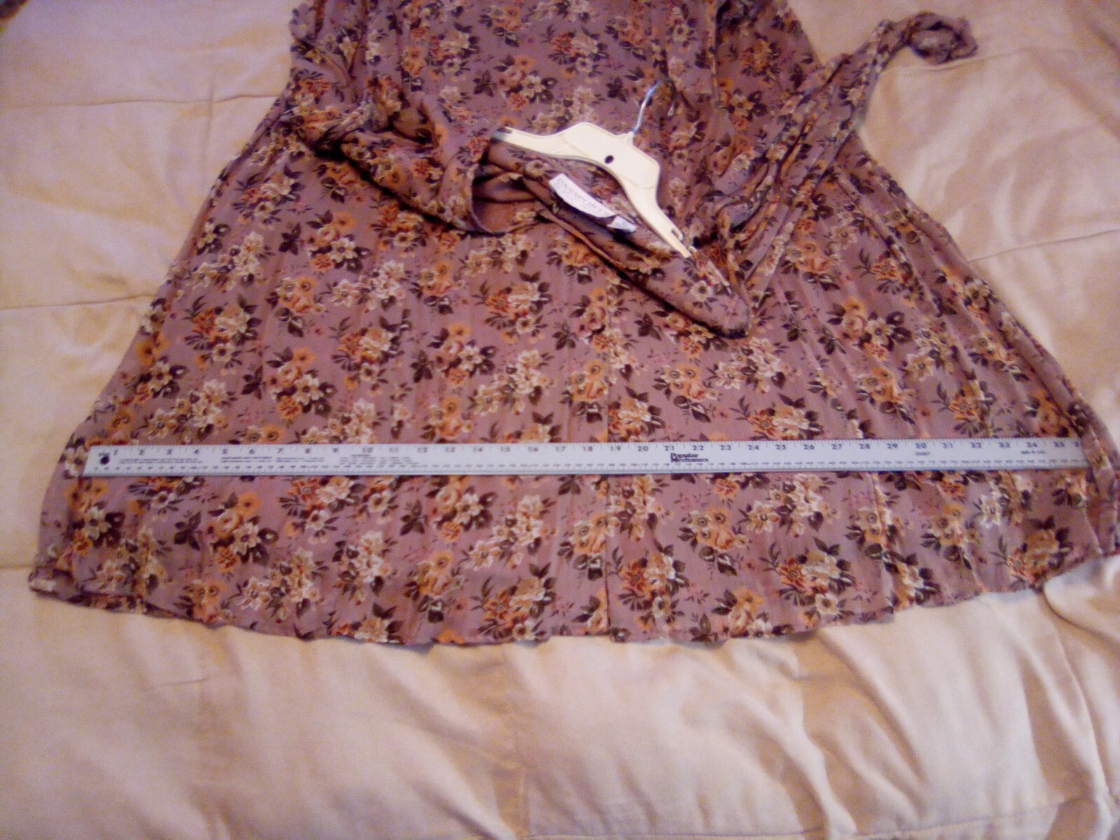 Vintage Passports Pier 1 Imports Long Sleeve Button Down Fit and Flare Dress