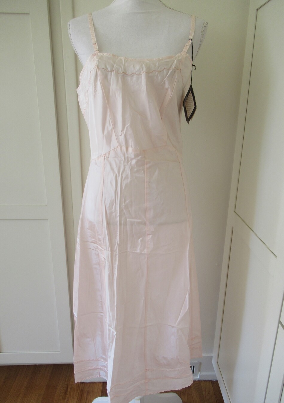 NOS Vintage NEW Pink Sears Charmode Snip-To-Fit Hem Slip RARE