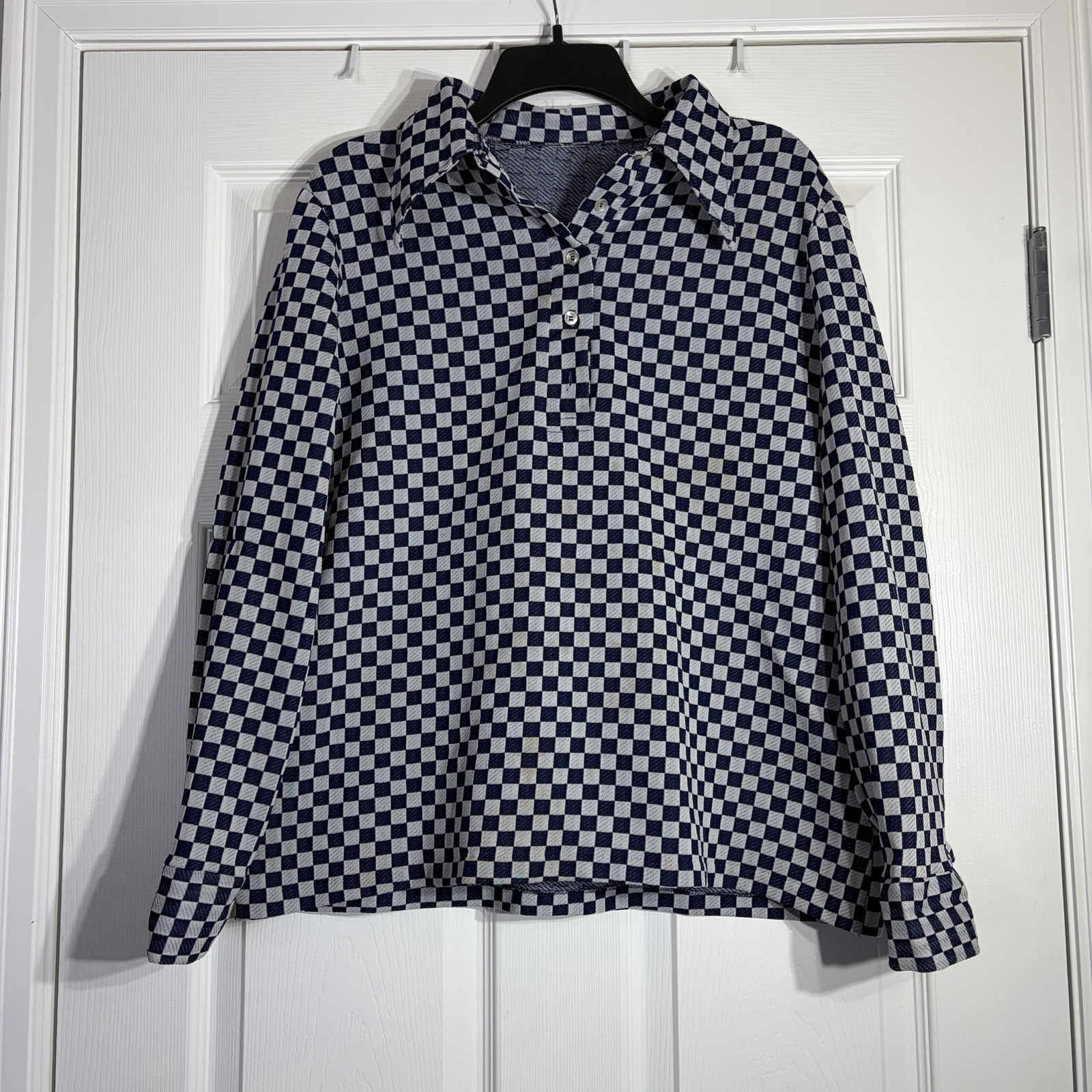 Vintage 60s Checkered Blouse