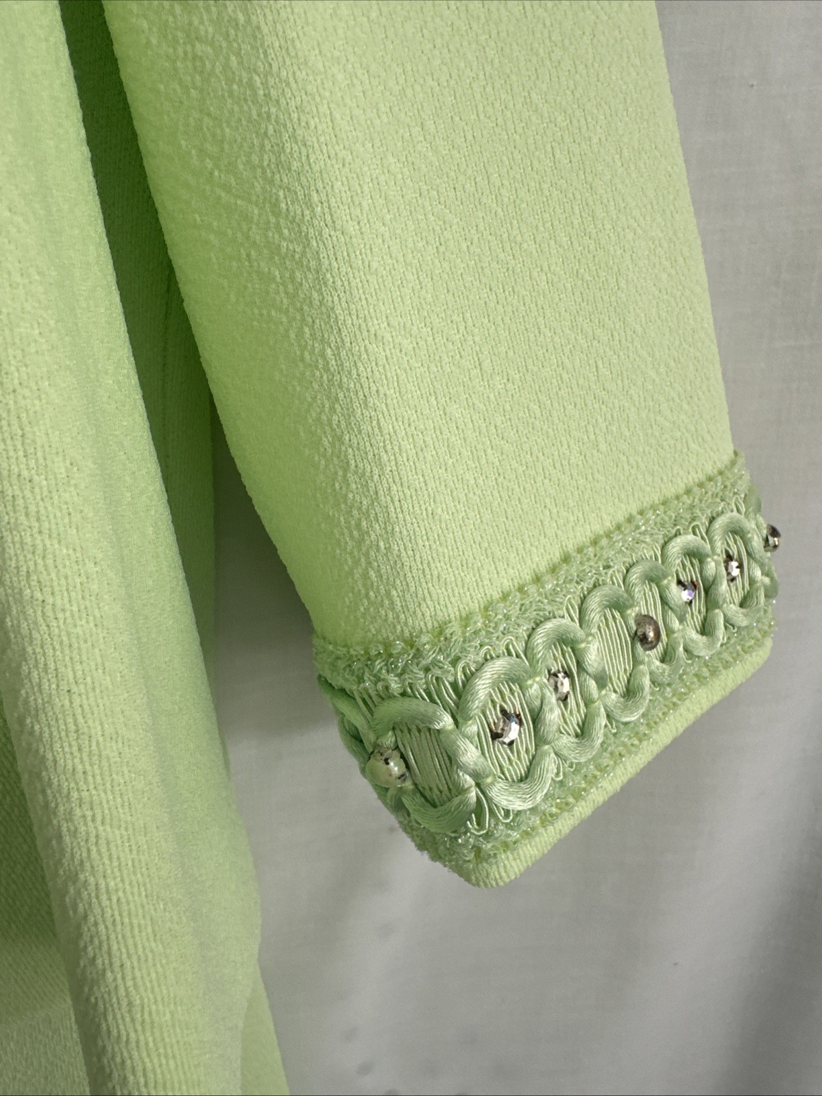 VTG Mod 2 Pc Sheath Dress & Boxy Crop Jacket Set *L/XL Key Lime Green Jackie O