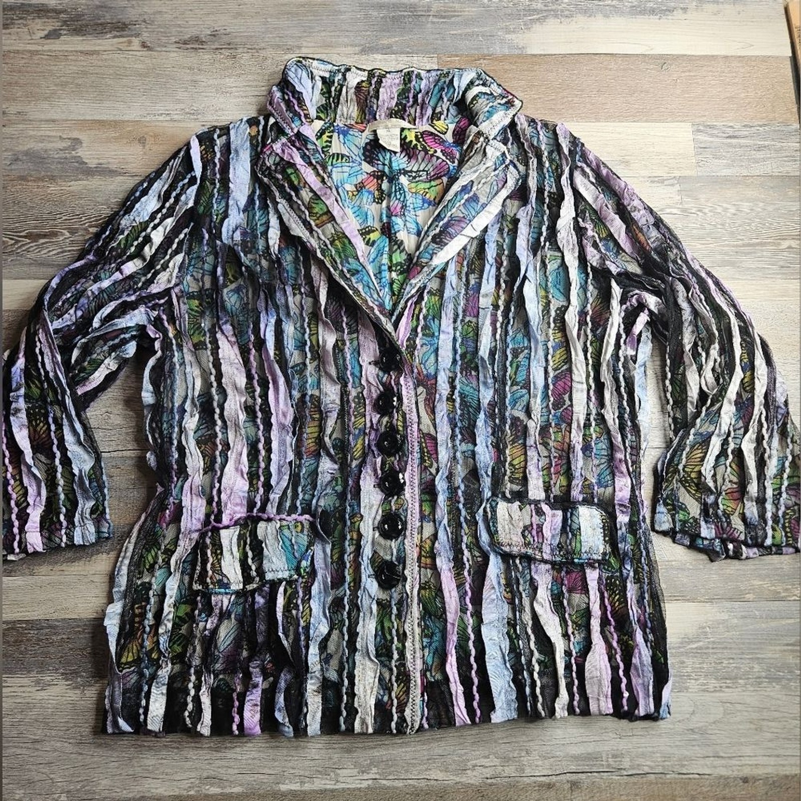 Alberto Makali Vintage Butterfly Jacket Blazer Shear Women’s XL