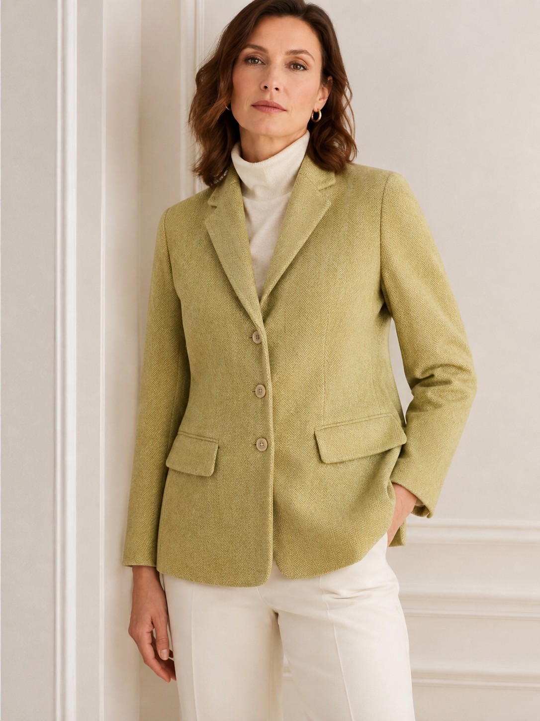 Laurel Women’s Blazer Jacket Wool Cashmere Size 40 US 8 Premium Rare Germany