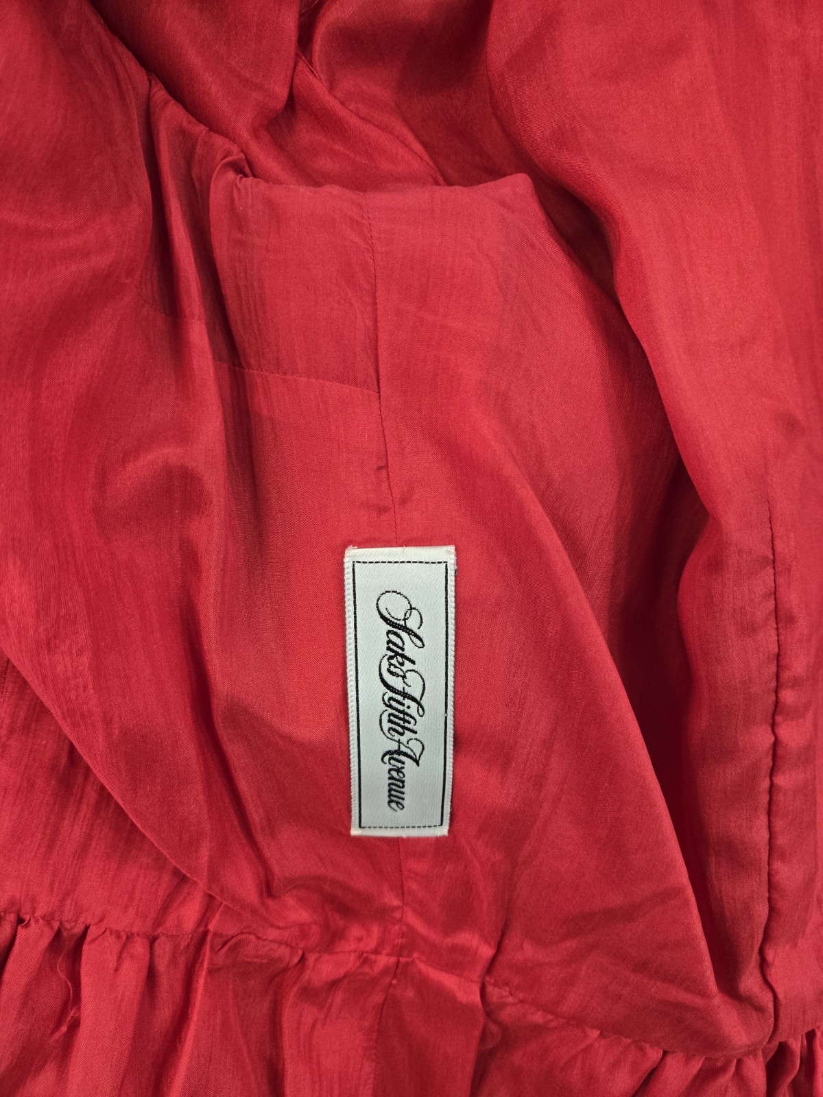 Pauline Trigere Vintage Suit Red & Gold Brocade Quilted Satin Jacket Skirt Saks