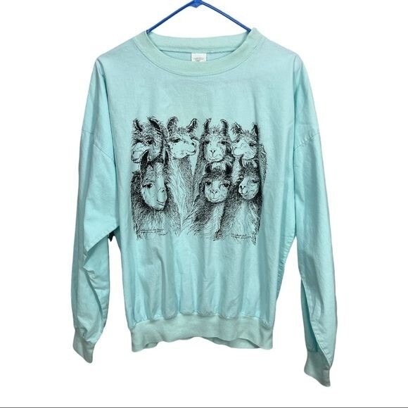 1989 “Dream” Alpaca faces Sweater The Shirt Stop Sisters Oregon Sz Large