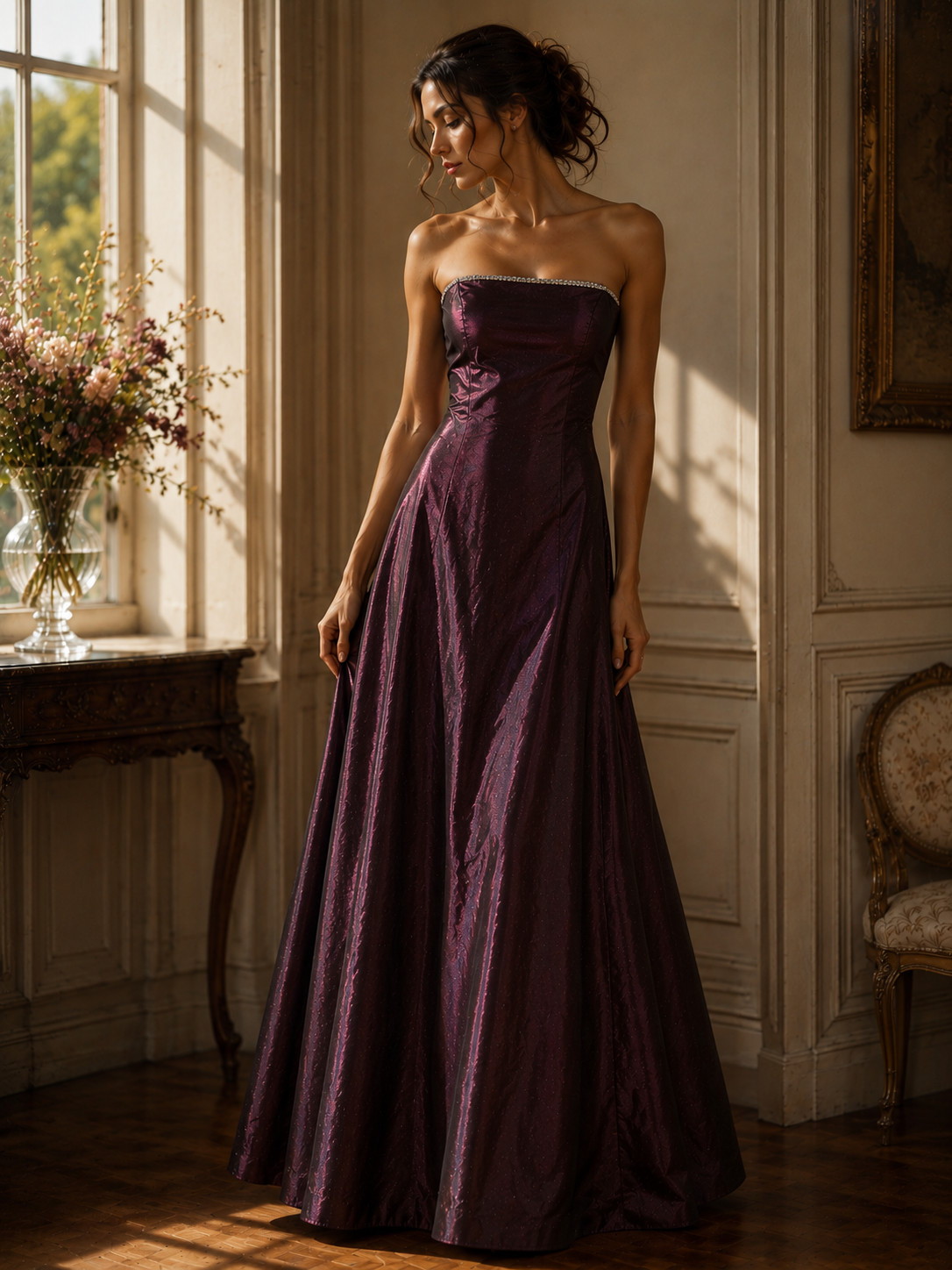 NWT Jessica McClintock Gunne Sax Vintage Strapless Formal Gown Prom Princess