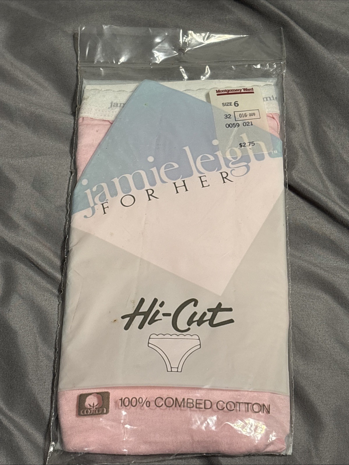 Vintage Montgomery Ward Women’s Underwear Pink Jamie Leigh For Her Hi-Cut Sz 6