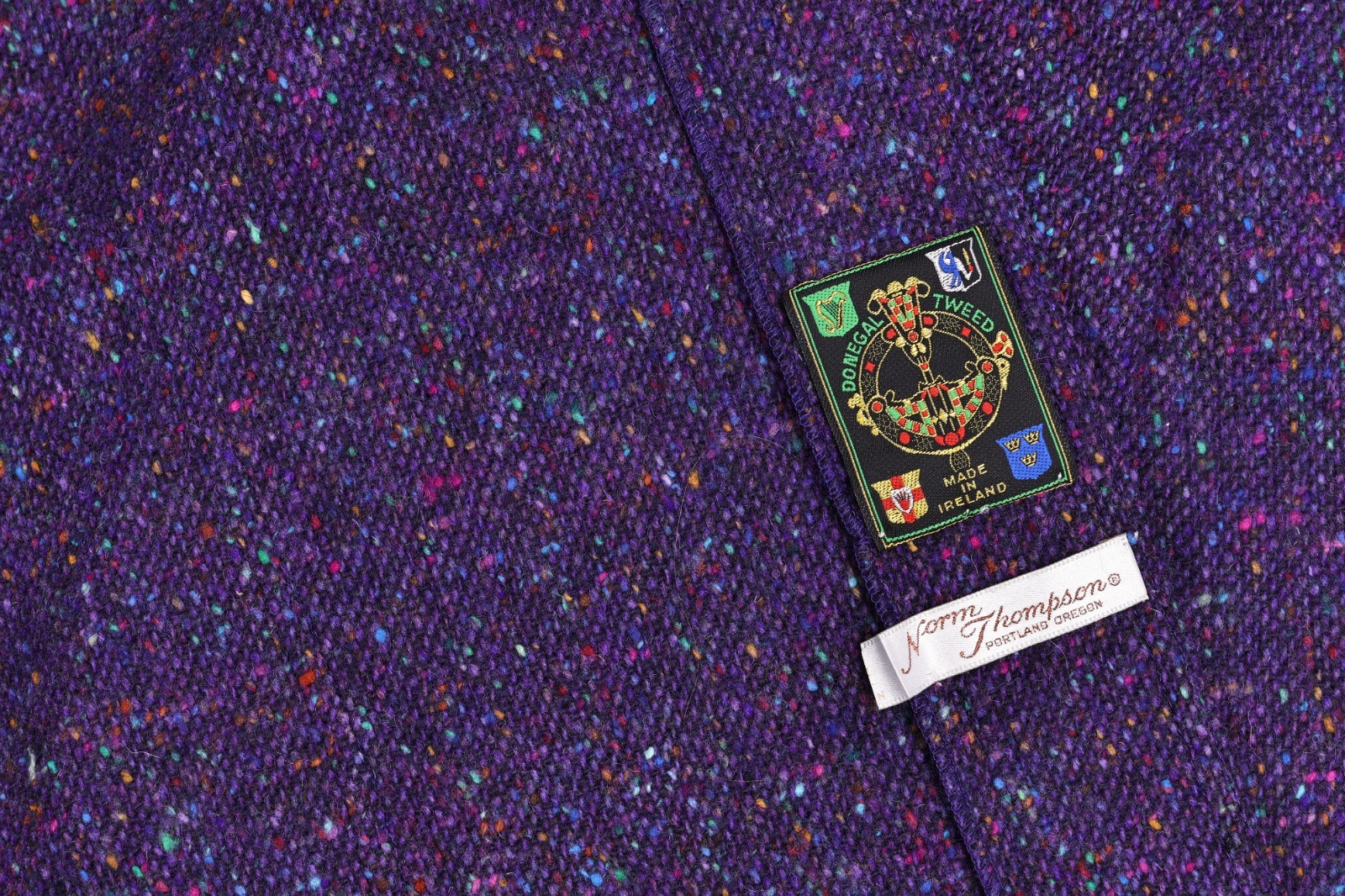 Jimmy Hourihan Donegal Tweed Ireland Purple Color Fleck Cape Small