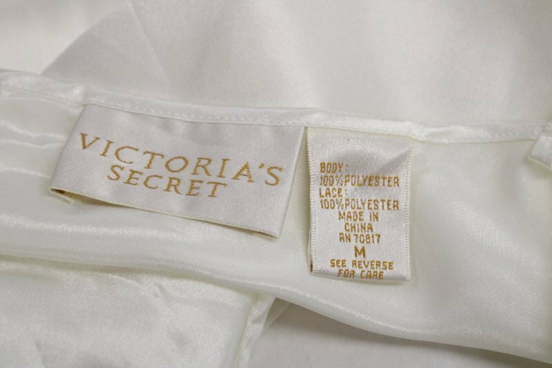 Vintage Victoria’s Secret size M Shiny Satin Teddy Chiffon Flutter Bridal Lace