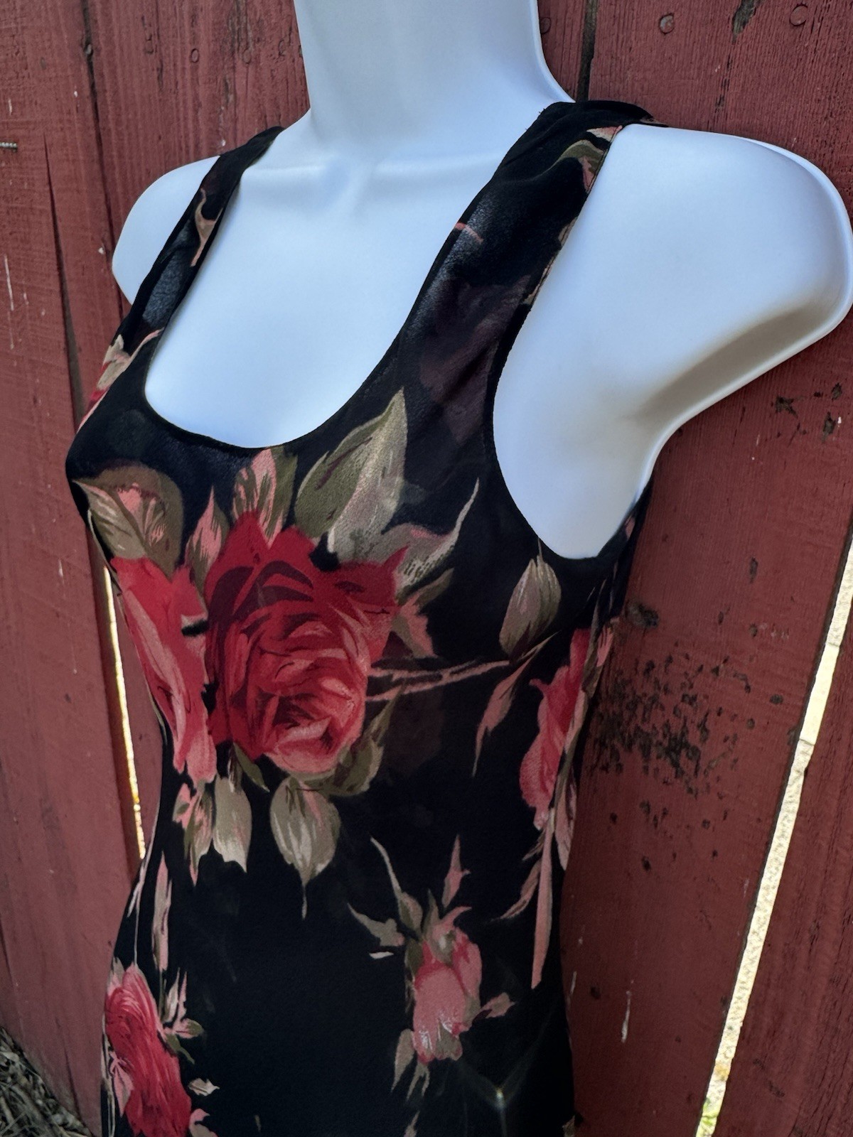 Vintage 90s Floral Maxi Slip Dress Whimsigoth Grunge Fairy Practical Magic Y2K