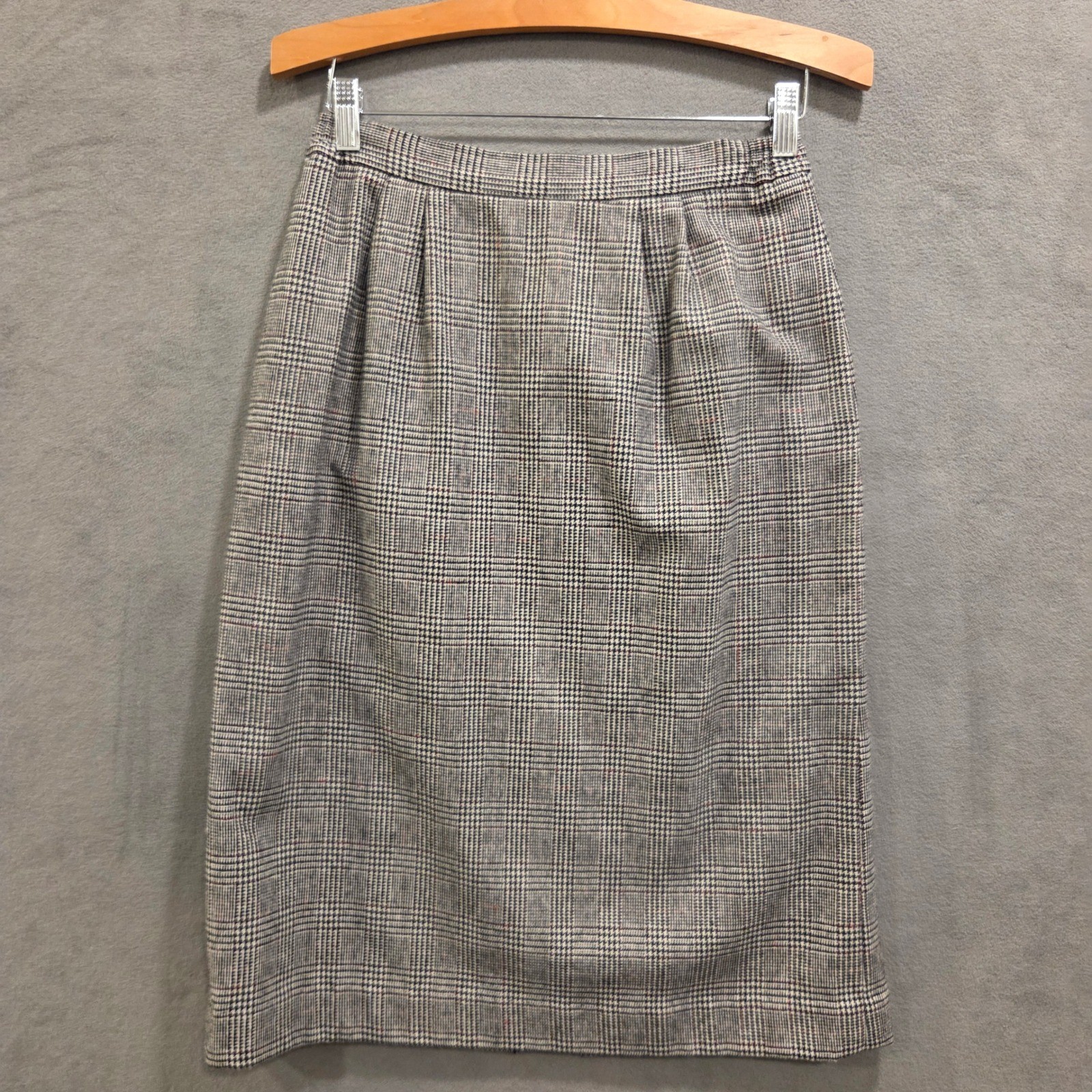 Vintage Gilmor Glen Check Plaid Pencil Skirt Women Size 10 Dark Academia Preppy