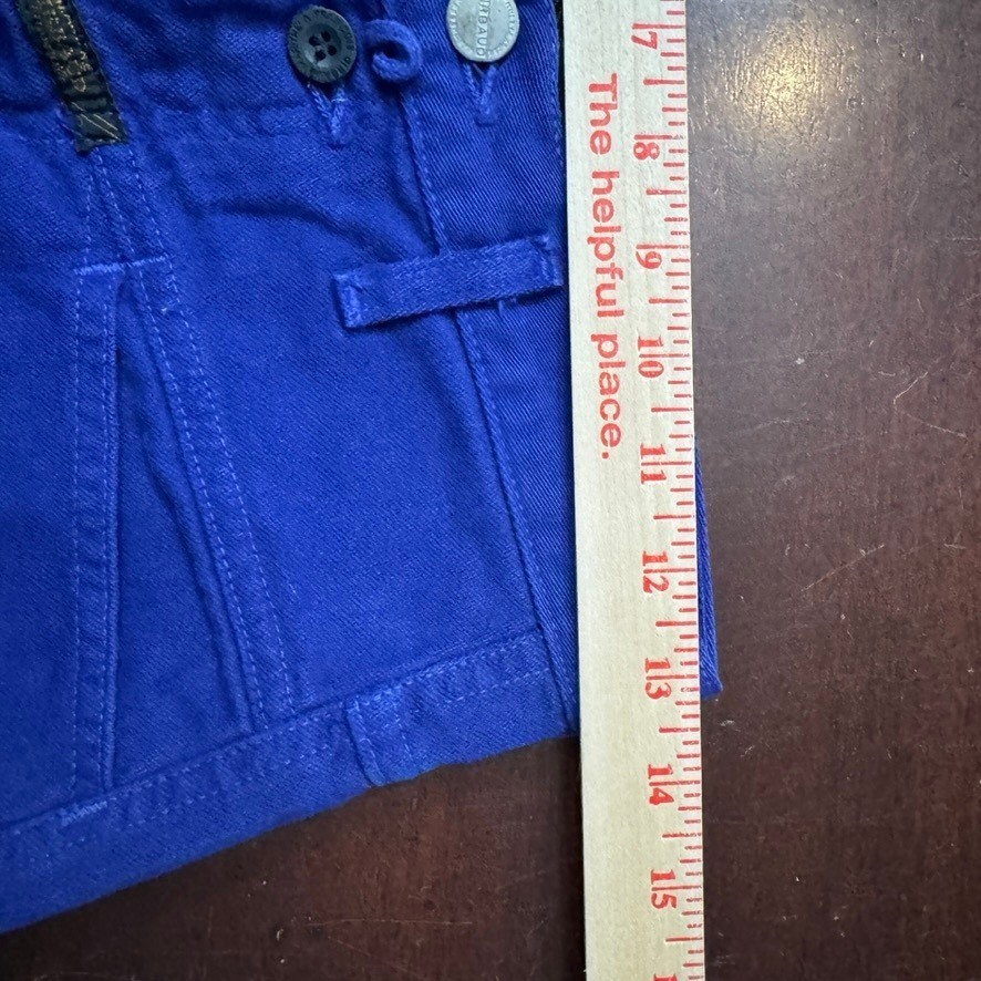 Marithe Francois Girbaud Vintage Royal Blue Denim Shorts Women 16 High Waist 90s