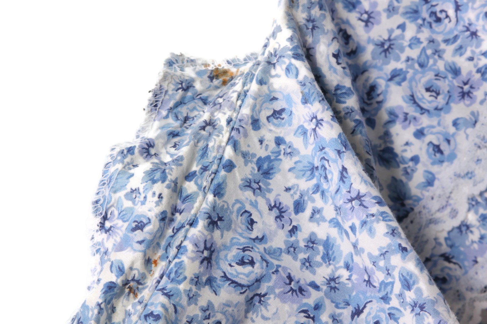 Vtg 80’s Floral Sailor Collar Garden Tea Party Country Romance Dress sz 3/4