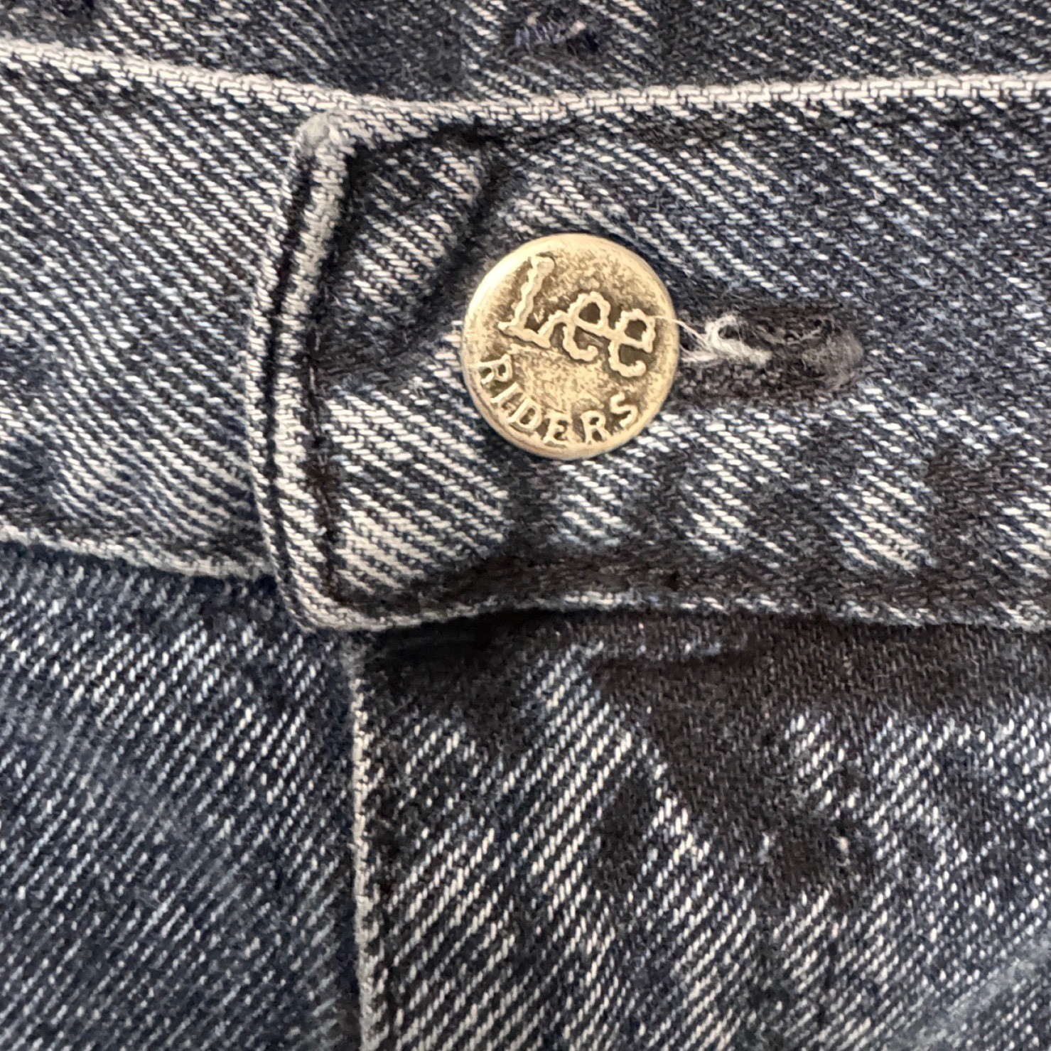 Vintage Lee Riders High Waisted Tapered Leg Acid Wash Black Jeans USA Made 18M