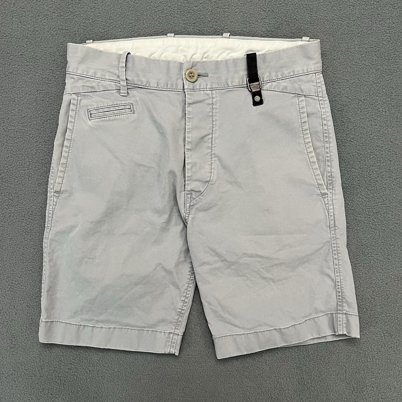 Vintage Y2K Diesel Knee Length Trouser Shorts Womens Size 27 Grey Cotton