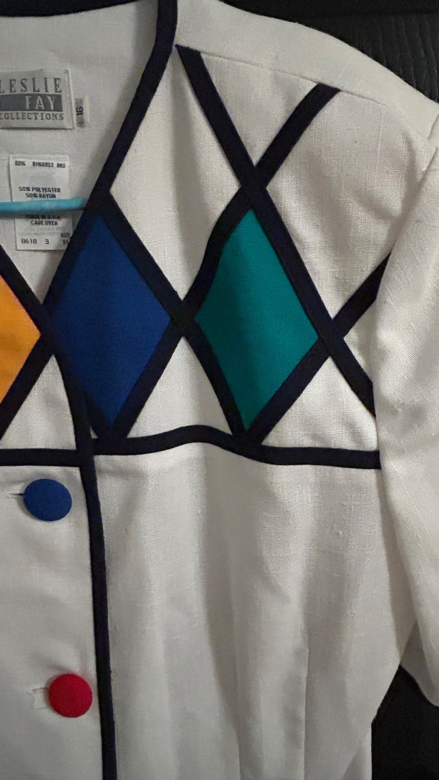 Vintage 80s 90s Dress made by Leslie Fay Collections/Size 16