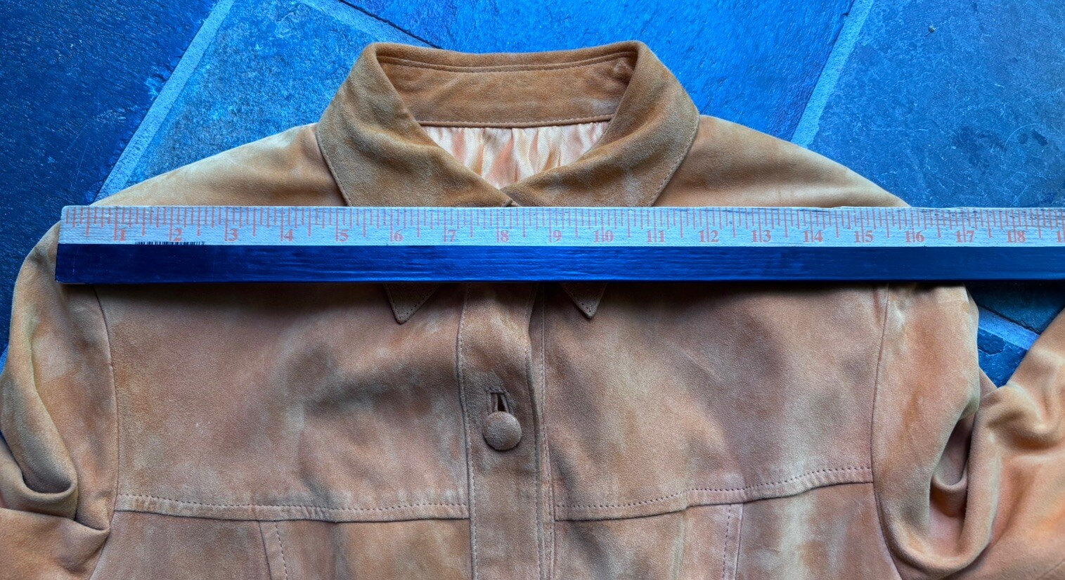 1960s Beautiful European SOFT SUEDE Tangerine Color Jacket.size 44.S/M