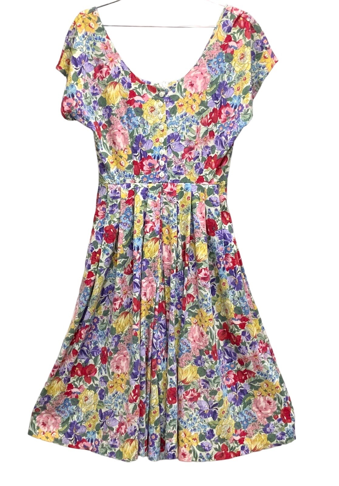 Vintage L Rothschild San Francisco Dress Jumper, Flowers Floral Womens Size 8