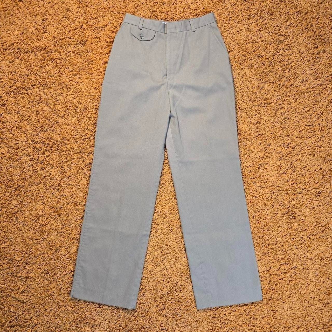 Land’s End vintage 70s 80s tan khaki high rise wide leg trousers 26″x29″