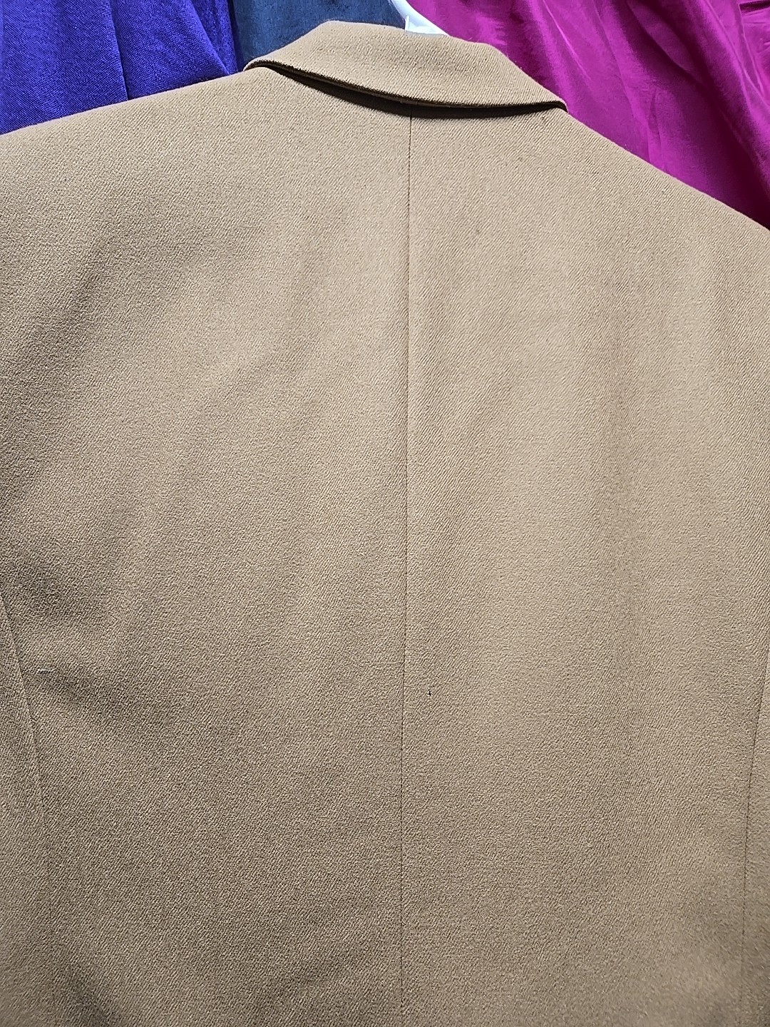 vtg 80s Burberry Blazer Jacket Womens wool Camel Brown suit jacket AS IS*