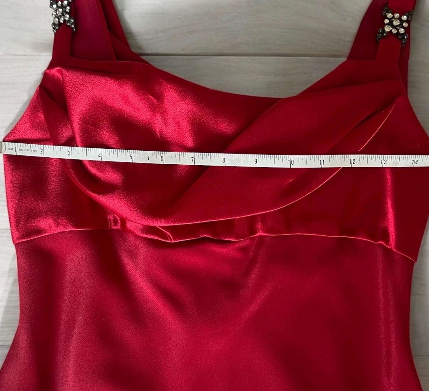 Eureka Red Cowl Neck Dress – Size Small – Excellent vintage Made in USA