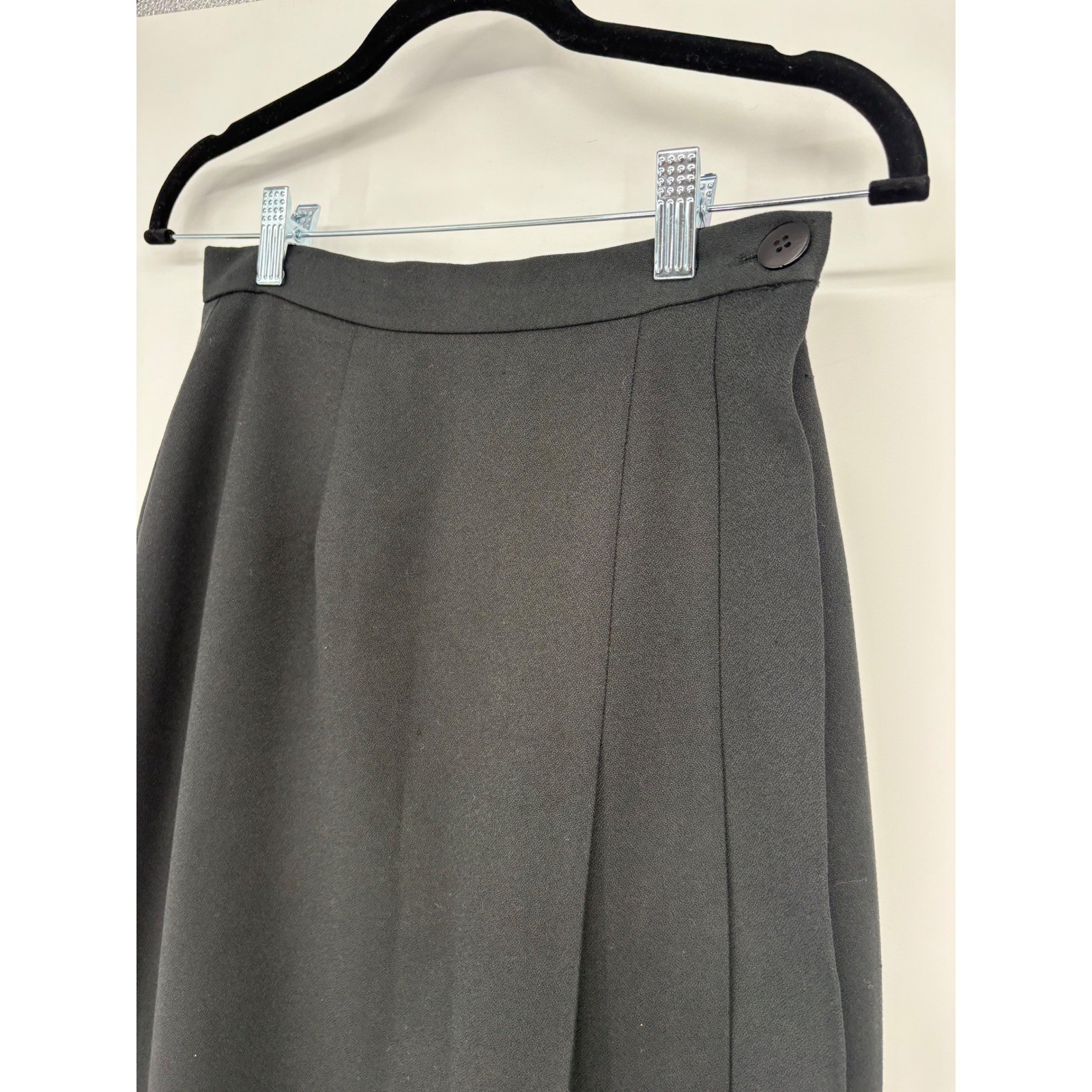 New York Michele Skirt Womens 8 Black Maxi Vintage High Waist Pleated