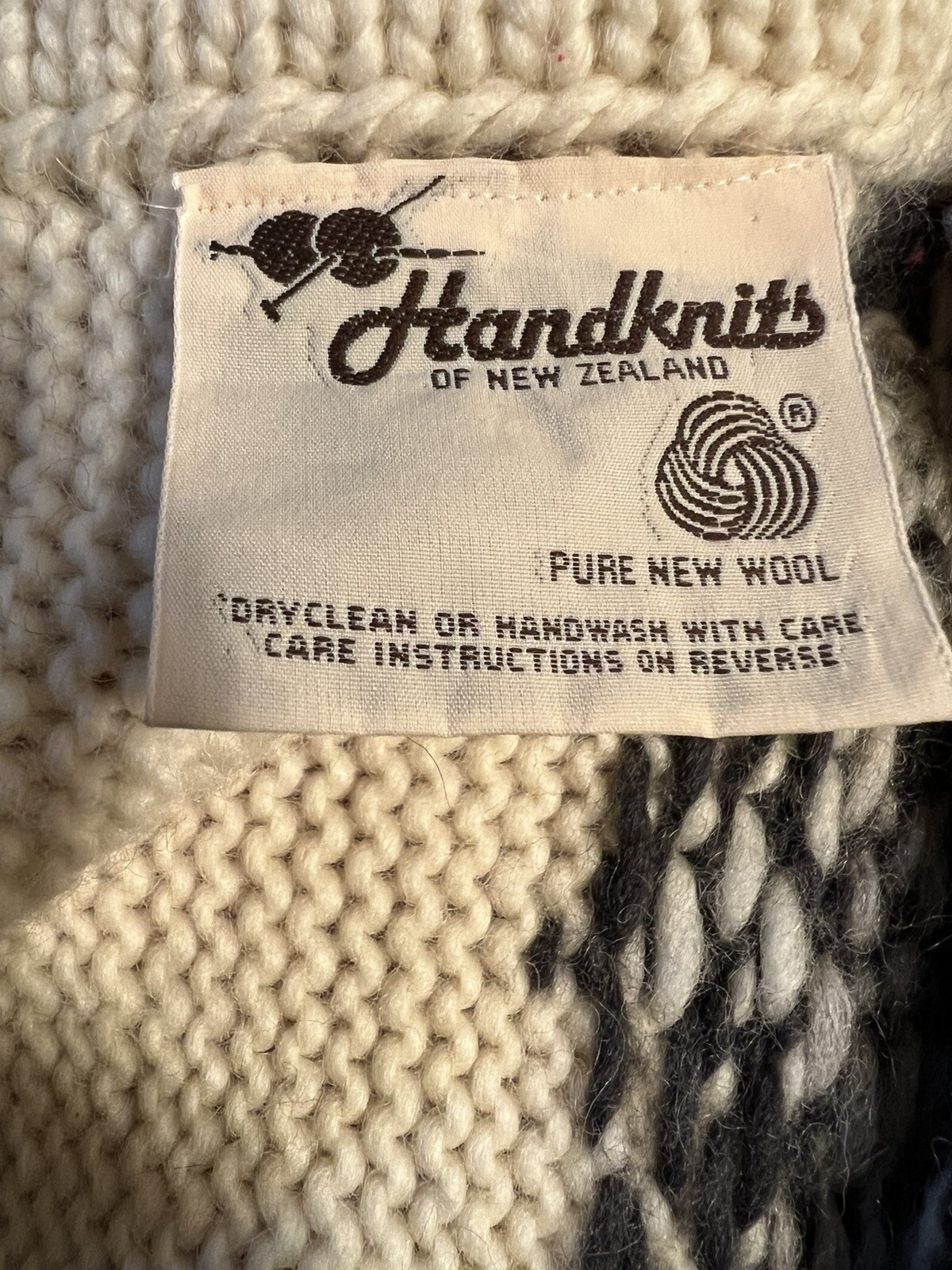 Vintage Handknits of New Zealand Wool Cardigan Sweater Women’s Small S