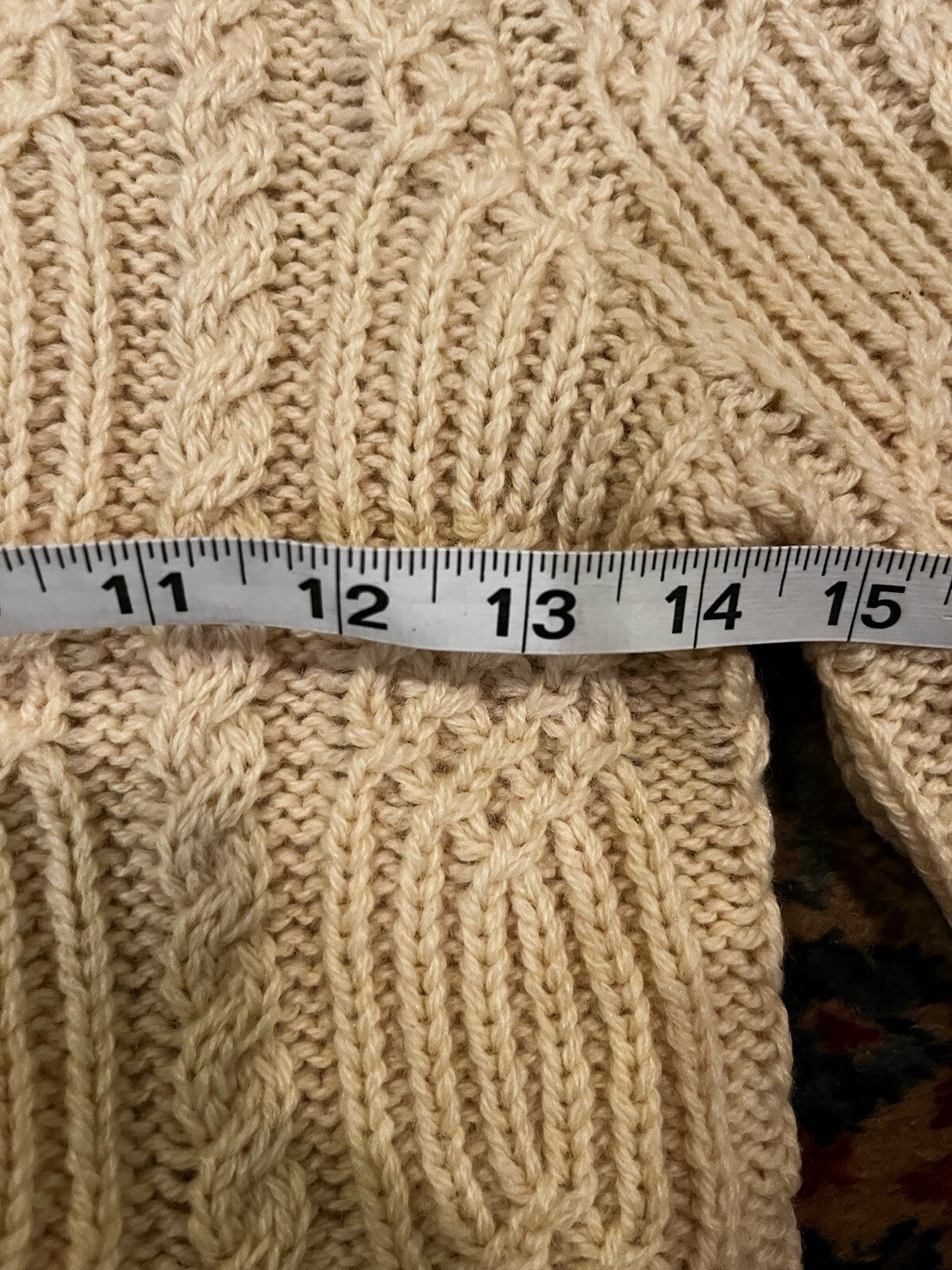 Vintage Lands’ End Ladies Cardigan Sweater 100% Pure New Wool Made in Austria