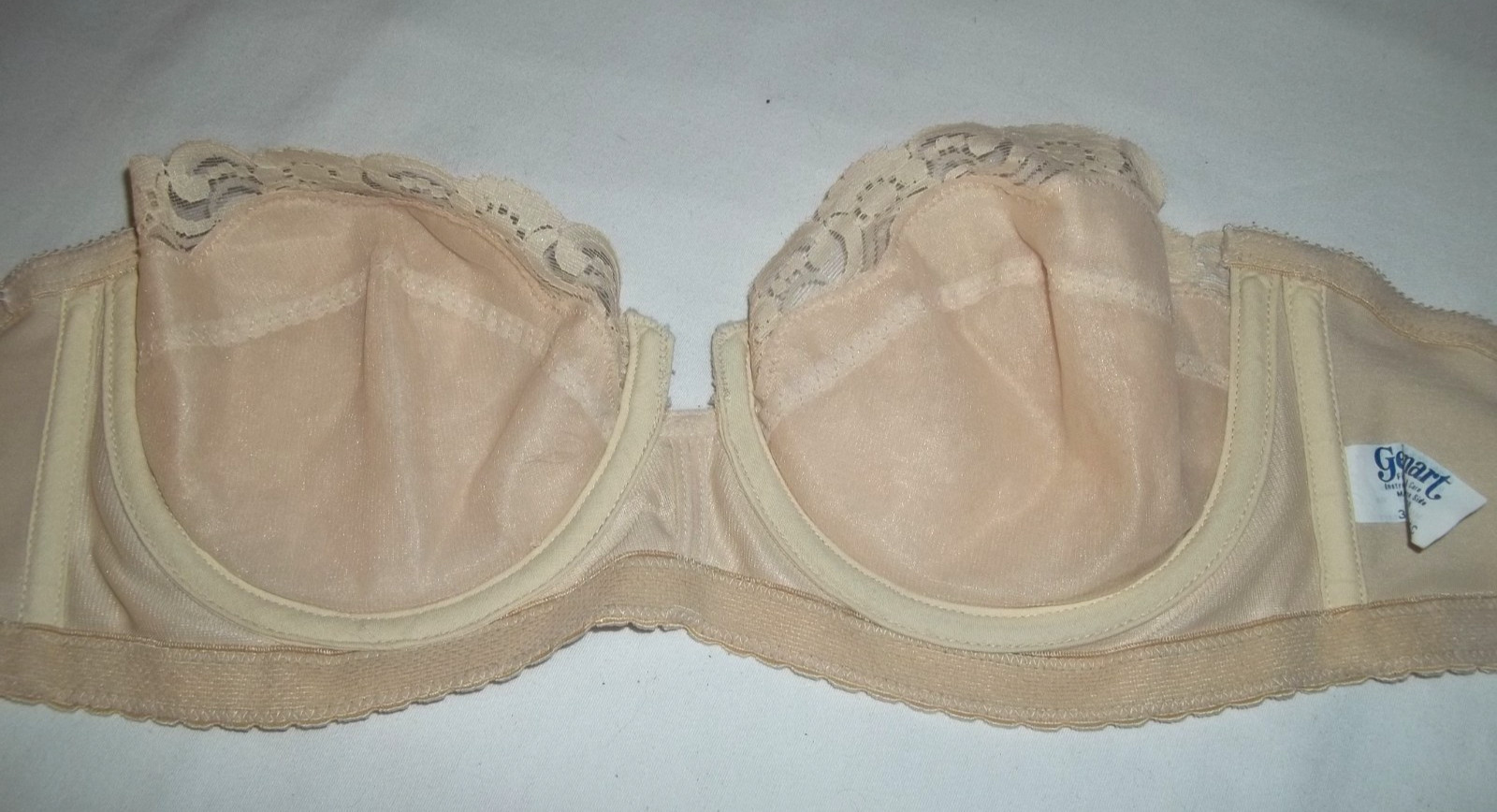 Vtg Gelmart Strapless Nude U/W Bra 36C 1970/80s #3032 Sissy Rockabilly Glam