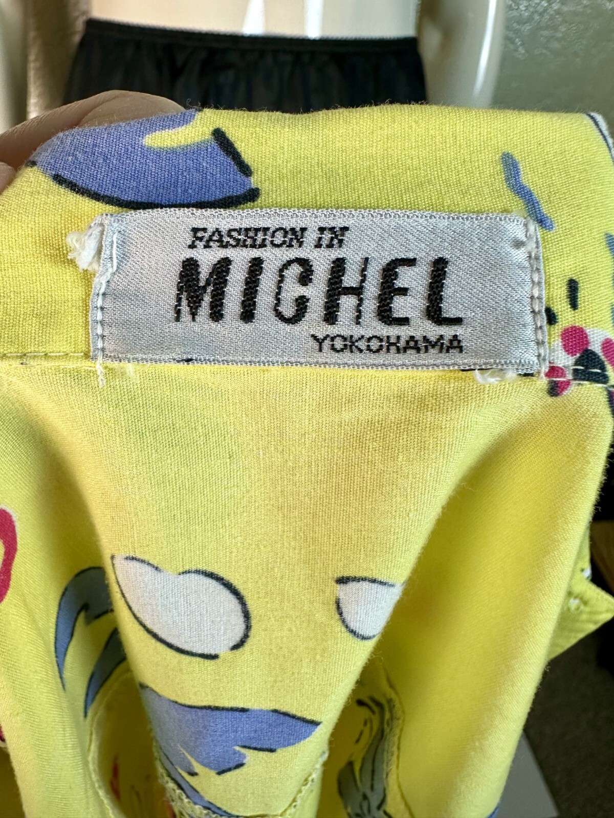 Vintage 1980’s Fashion In MICHEL Yokohama Yellow I LOVE POP! Cotton Short Sleeve