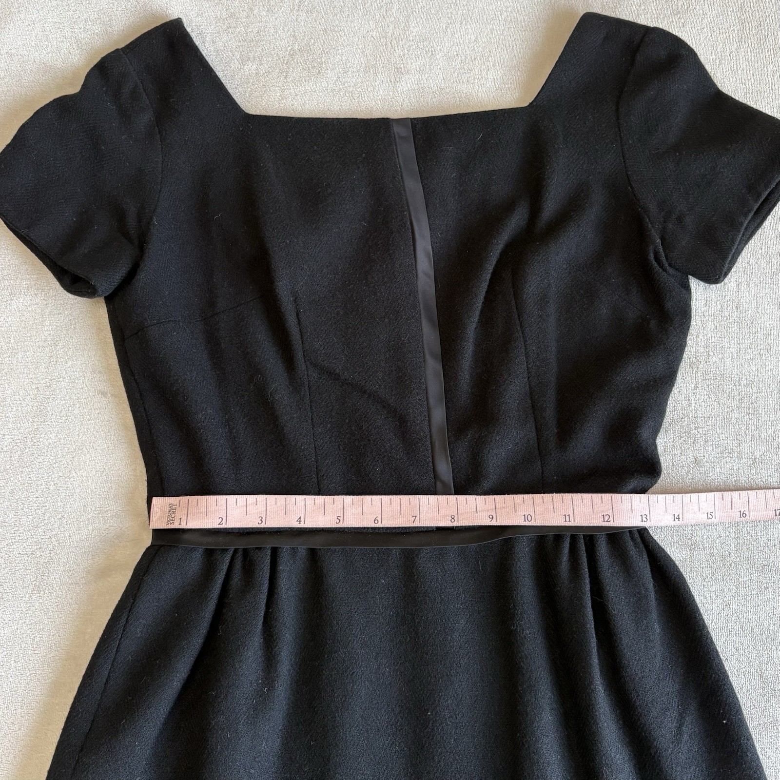 Vintage 60s Helen Whiting Black Mini Dress Size Small