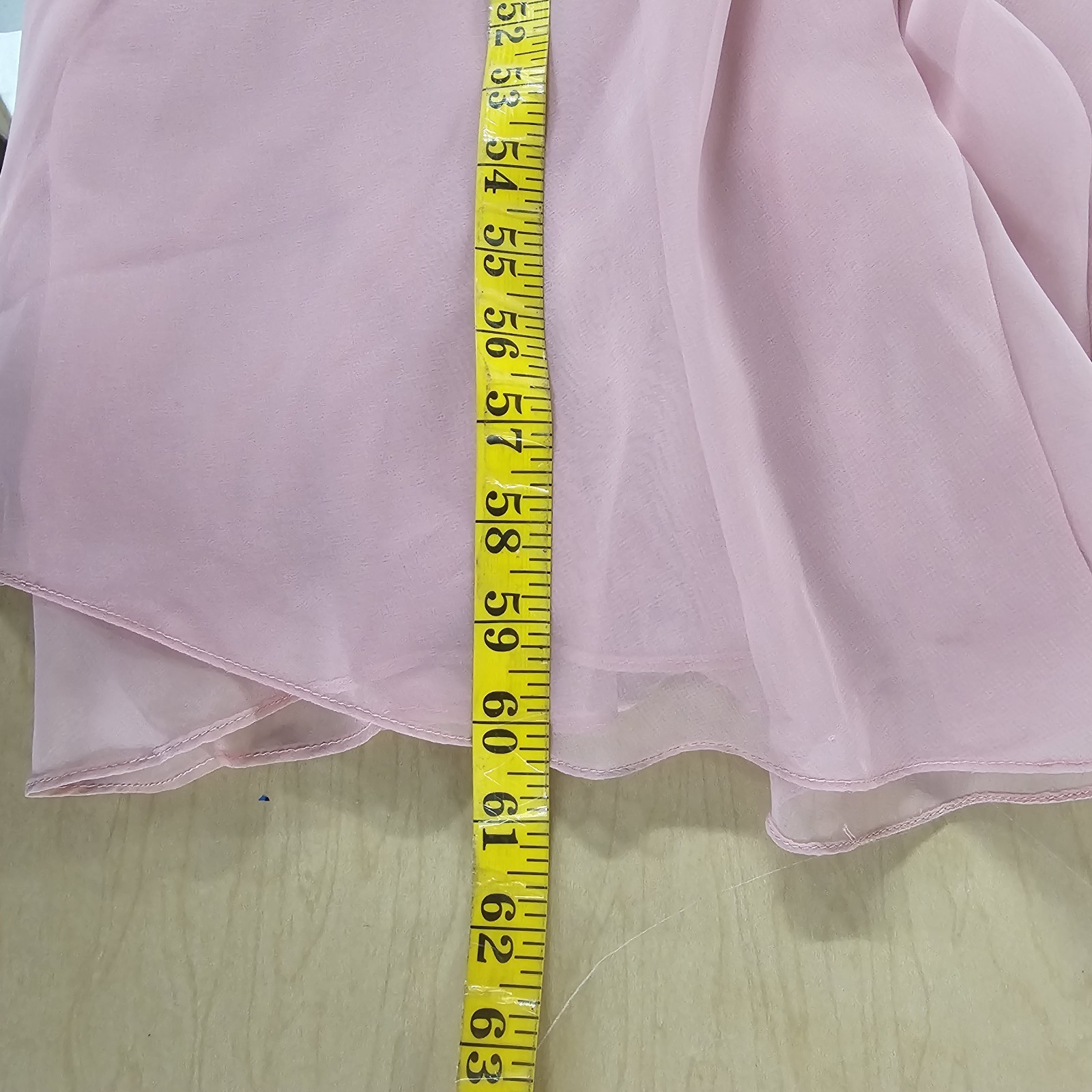 Vtg 70s Pink Lace Overlay Dress ILGWU Union Slip Formal Romantic Chiffon Overlay