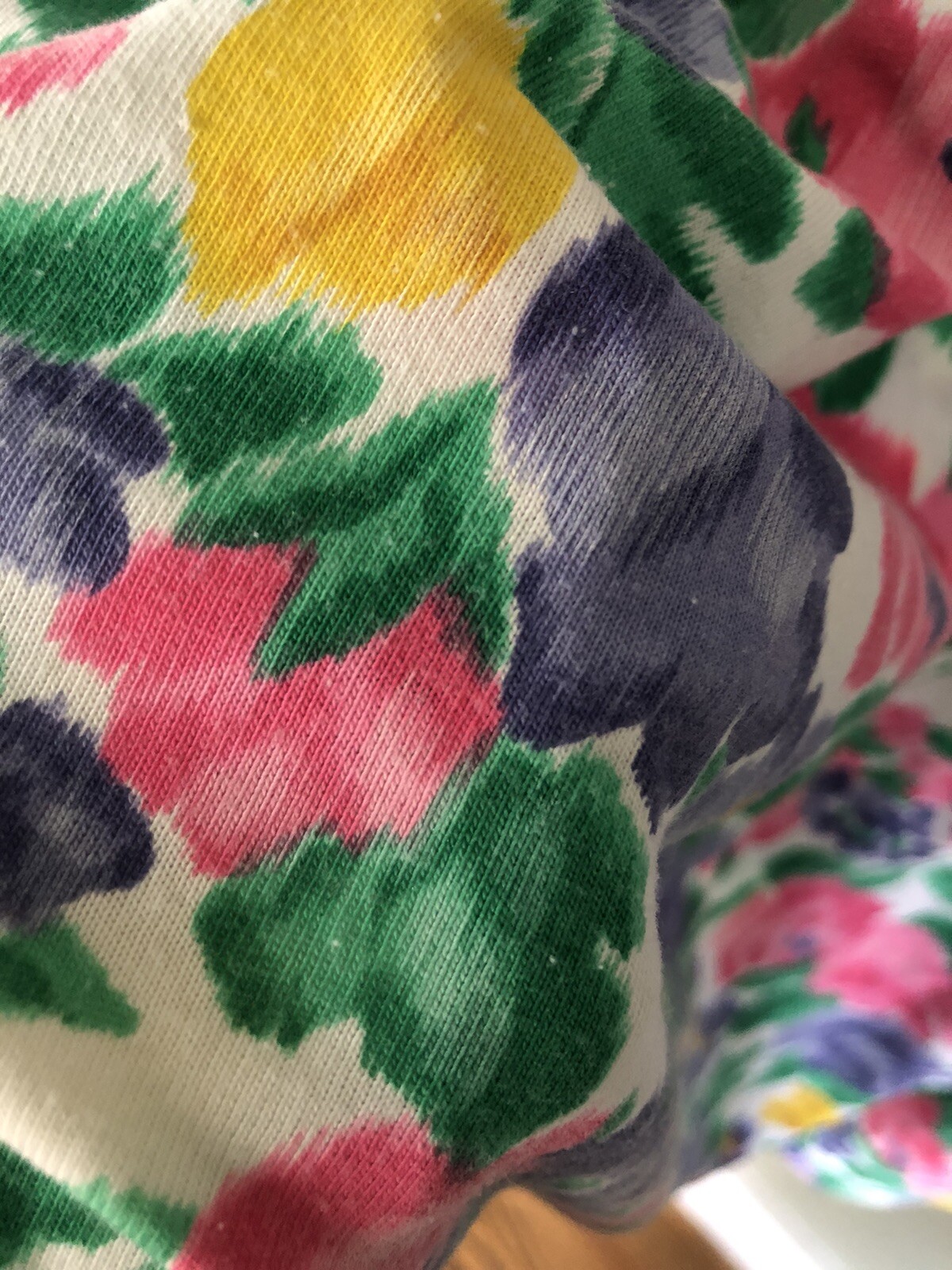 Vintage FADS Drop Waist Floral Dress Cotton Blend Size Extra Large