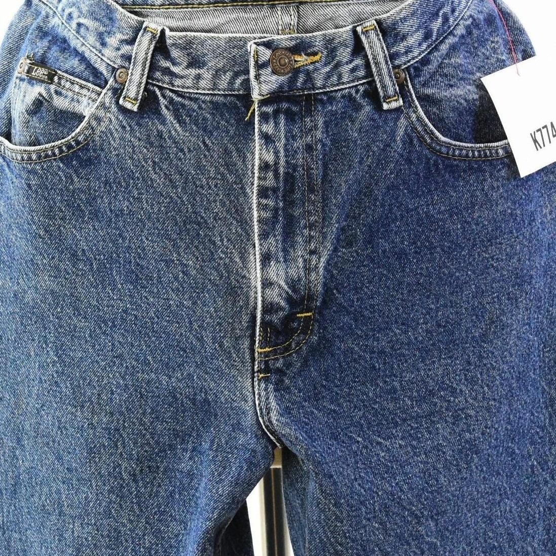 Vintage High Waist Lee Jeans Womens 12 High Rise Tapered Straight Leg Denim