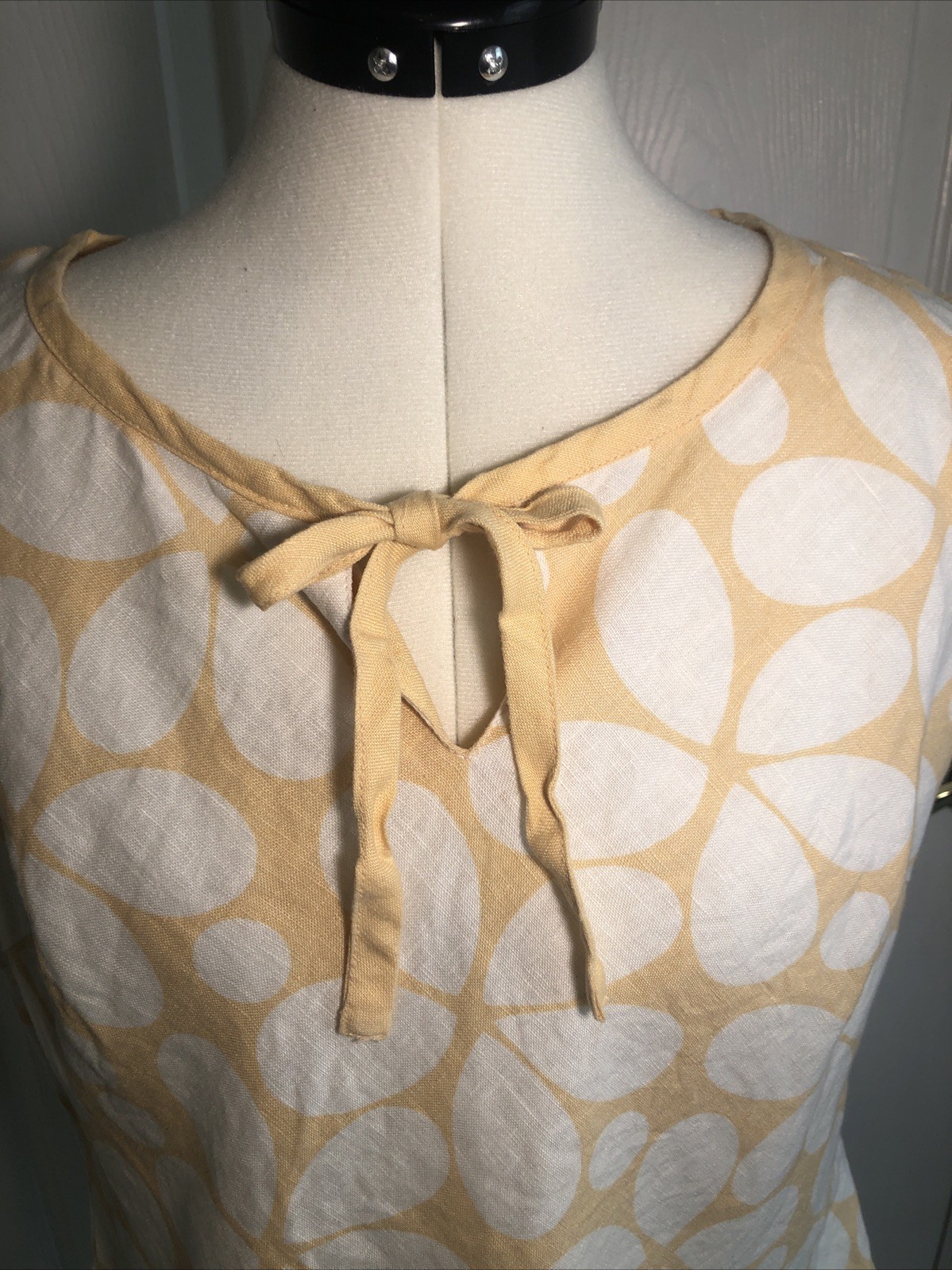 Vtg Y2K 100% Linen Shirt sz Lg JMP Coquette Mod Cottagecore indie sleaze pop