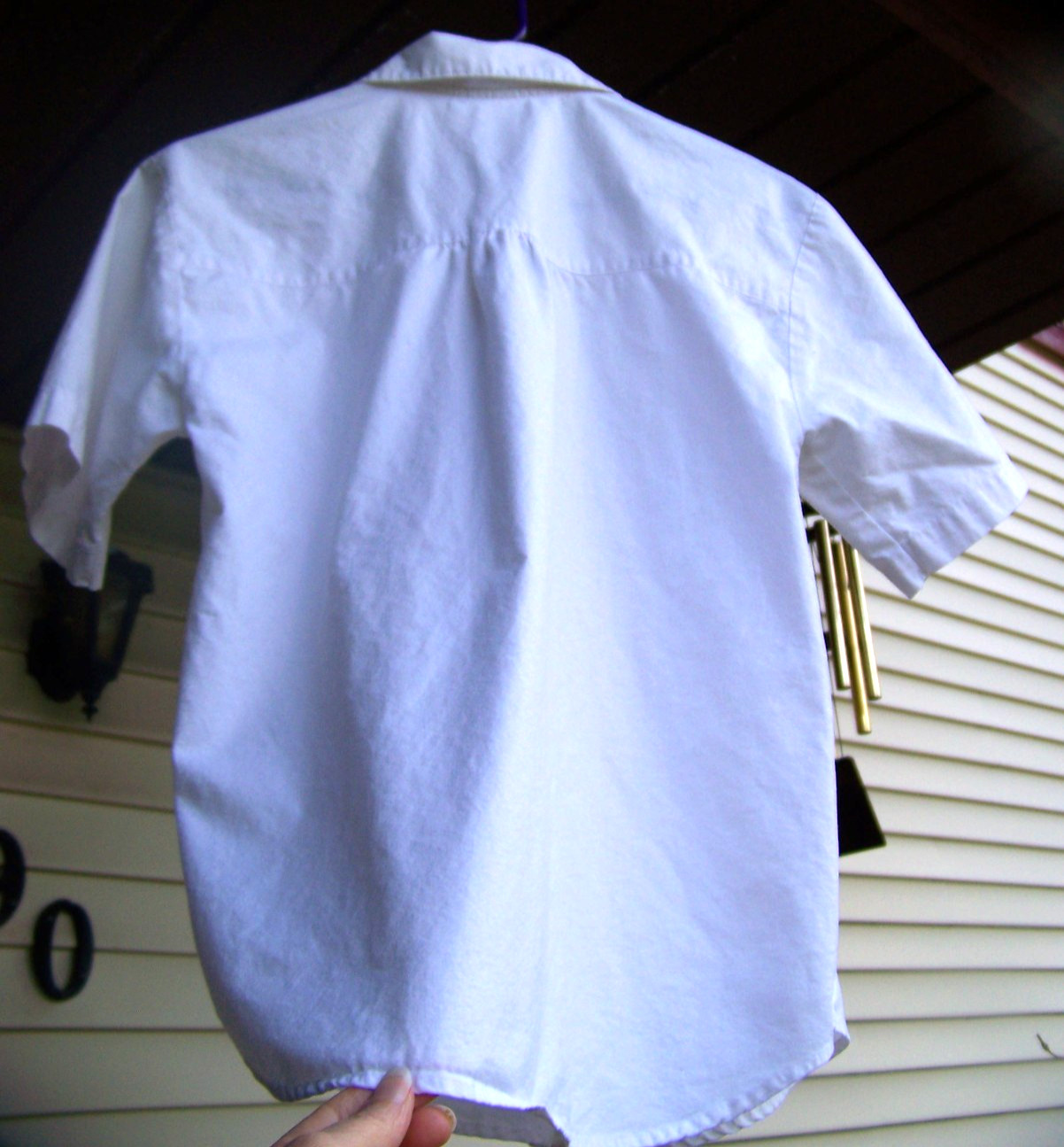 EUC Fire Islander Bright White Blouse Top Embroidered Floral Pocket