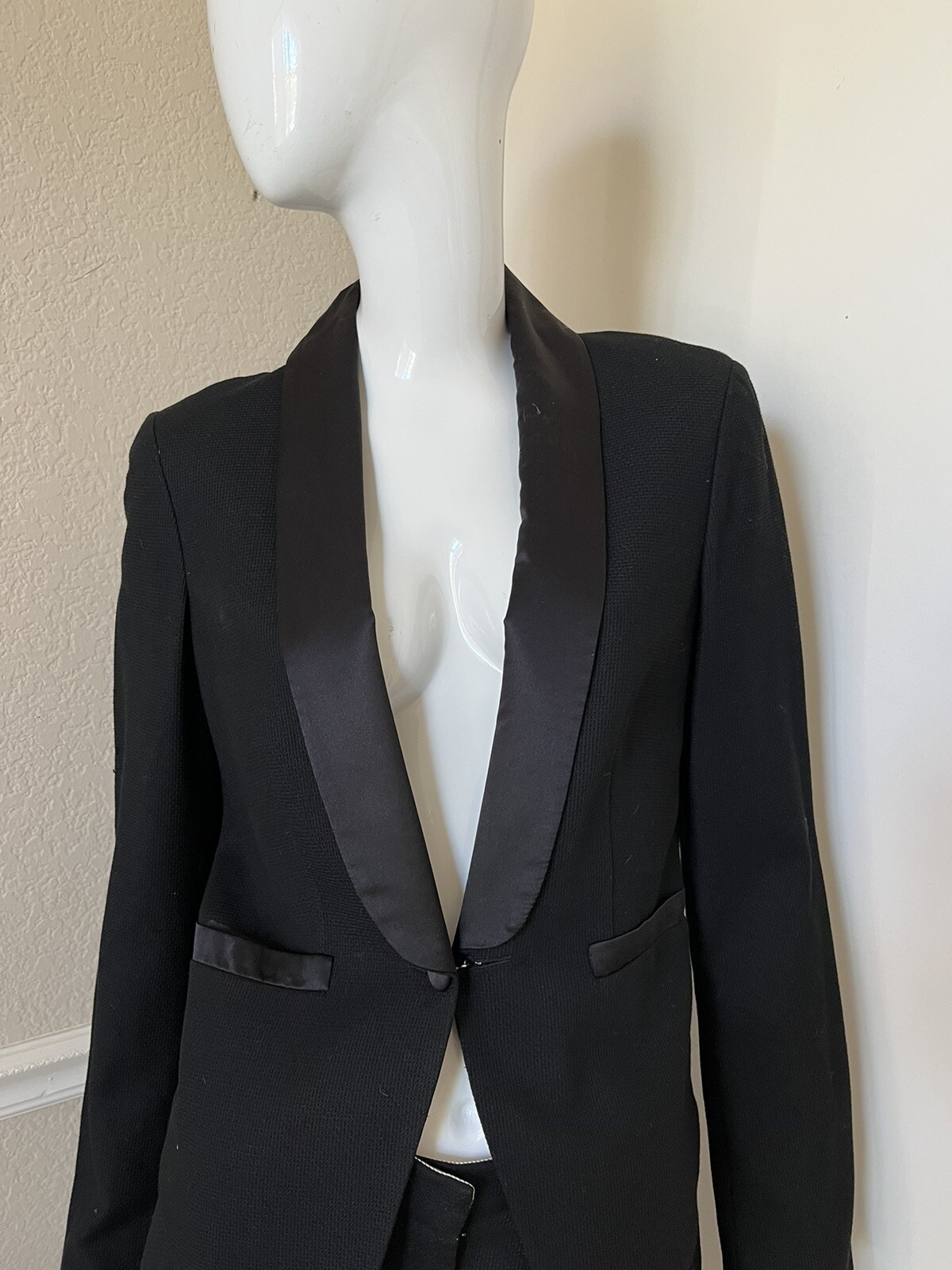 ARMAND BASI NEW! Black Viscose/Wool Women’s 2-Pc Suit Jacket & Pants EUR 40