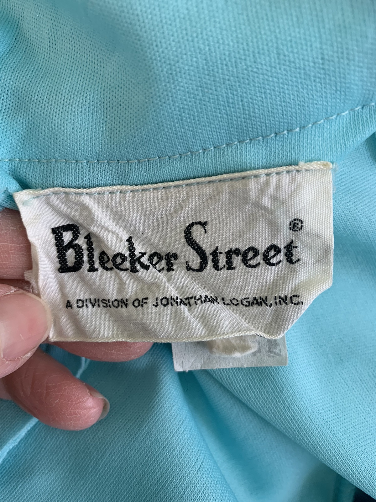 Vintage 1960’s 1970’s Bleeker Street Mock Neck Drop Waist Knit Dress Size Medium