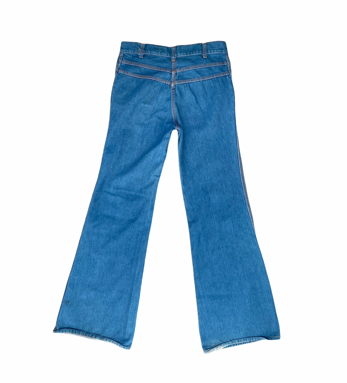 Vintage Y2K Dolphin Jeans Denim Blue Pants Size 32 (13-14) Hong Kong USED