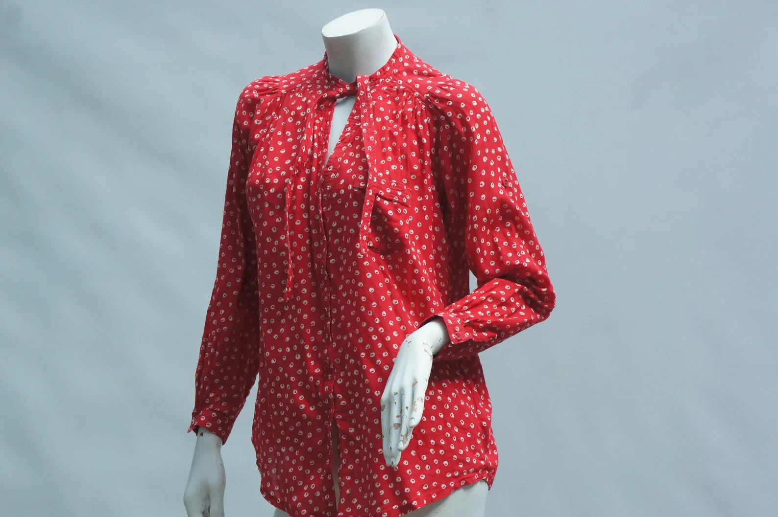 French Connection Self Tie Blouse Bow Blouse Secretary High Fashion
