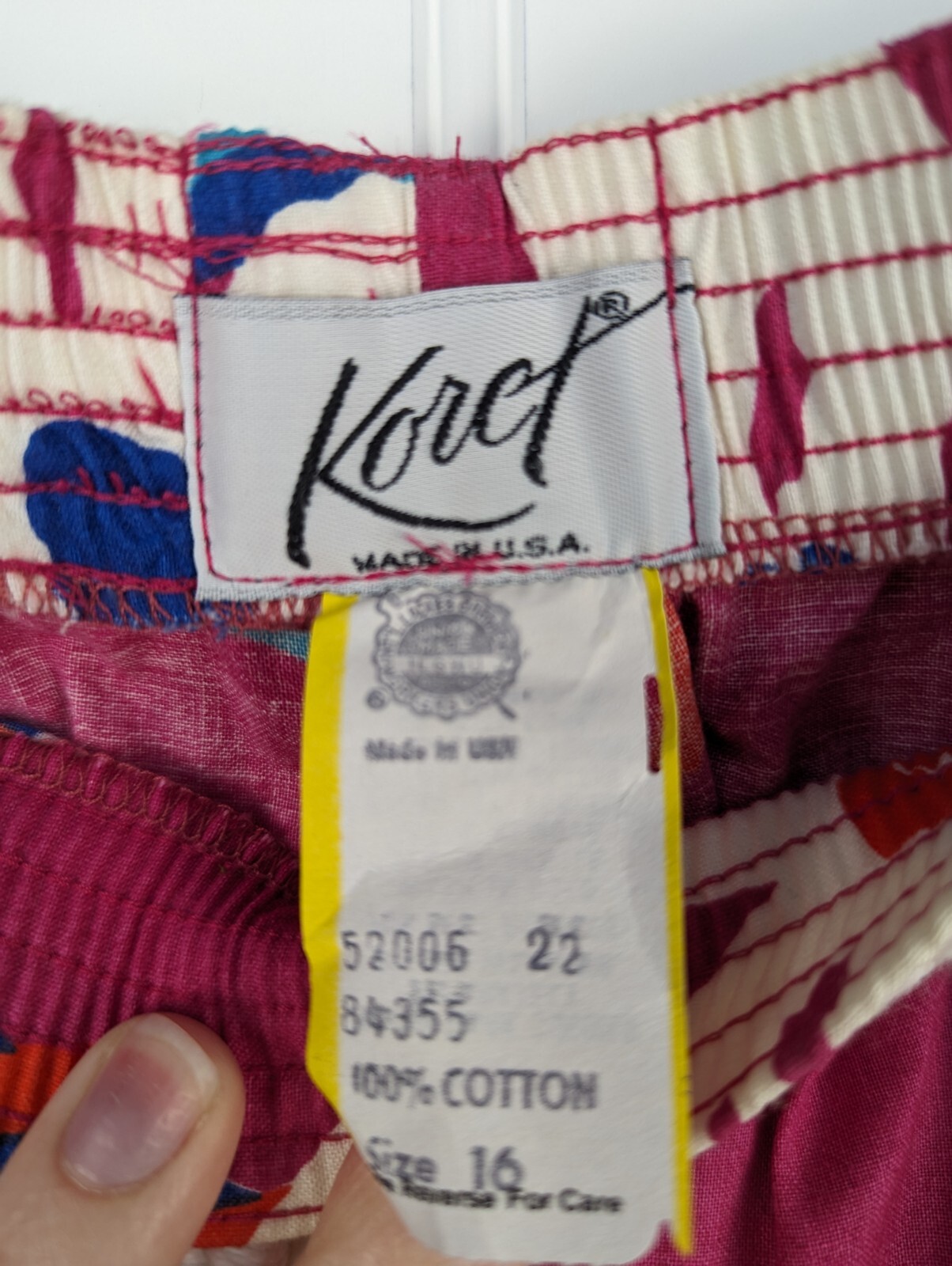Vintage Koret Women’s Skirt Skort Retro Cruise Floral Travel Destination Large
